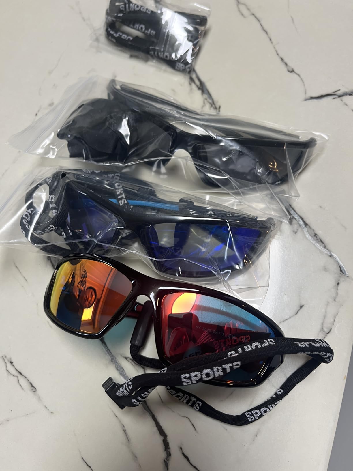 Polarized Sports Wrap Around Sunglasses Men Fishing Running Golf customer photo 2