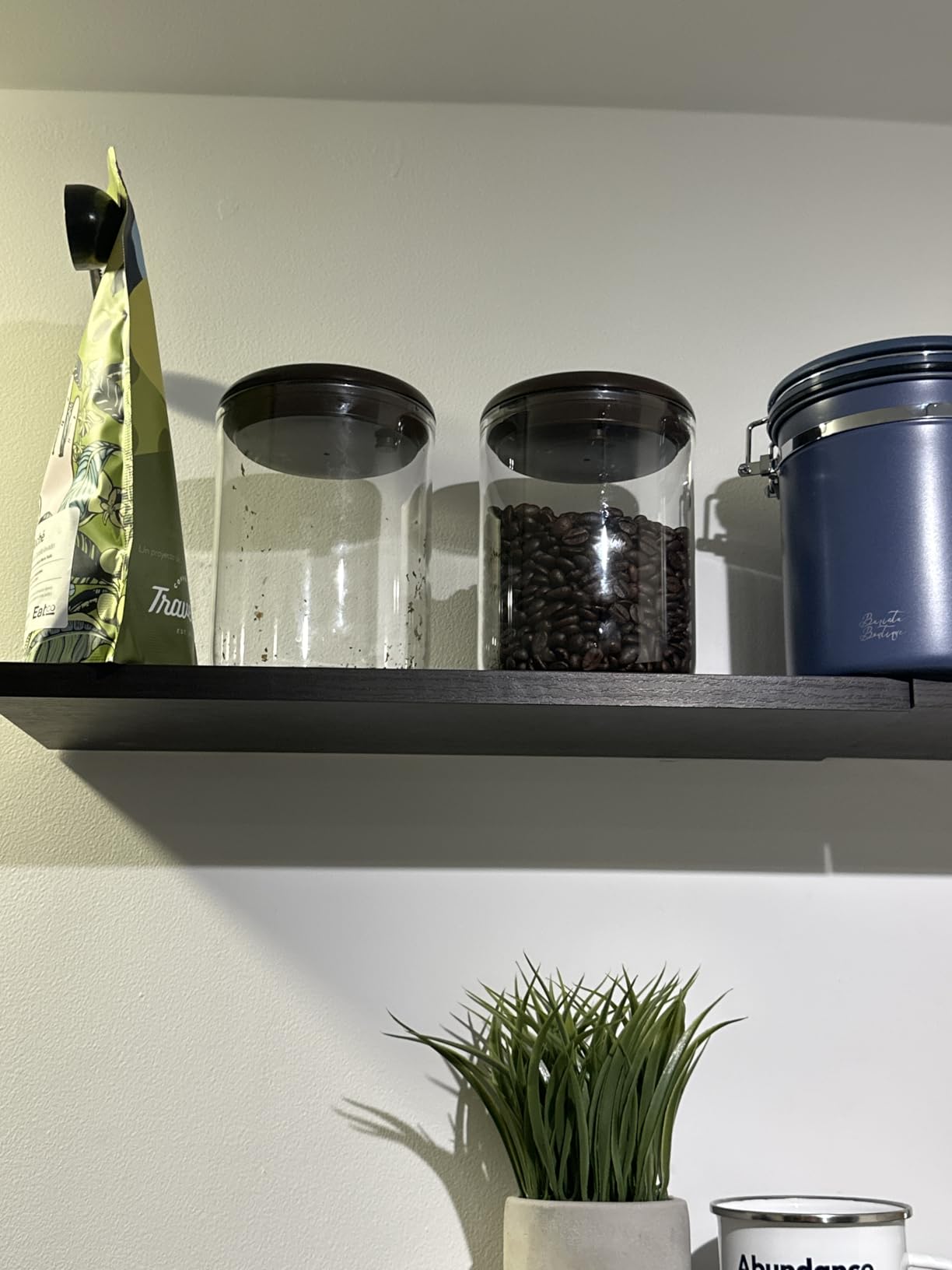 Glass Coffee Bean Canister, 10oz Airtight Coffee Container with Pop Top Lid customer photo 1