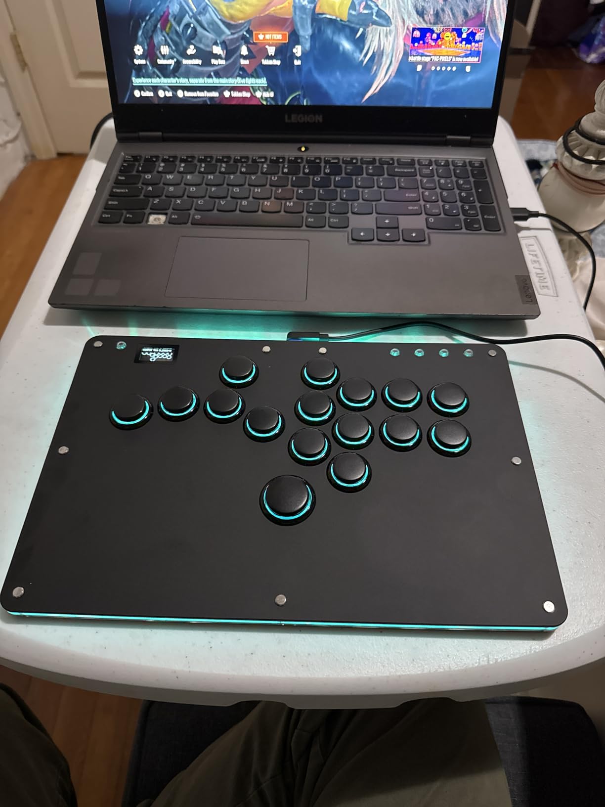Haute42 Leverless Arcade Stick, Hot-Swap 16-Key Fighting Controller (Black) | Custom RGB & Turbo Functions & Hot Swap Supported, Compatible with PC, Switch, PS3, PS4, Steam Deck customer photo 1
