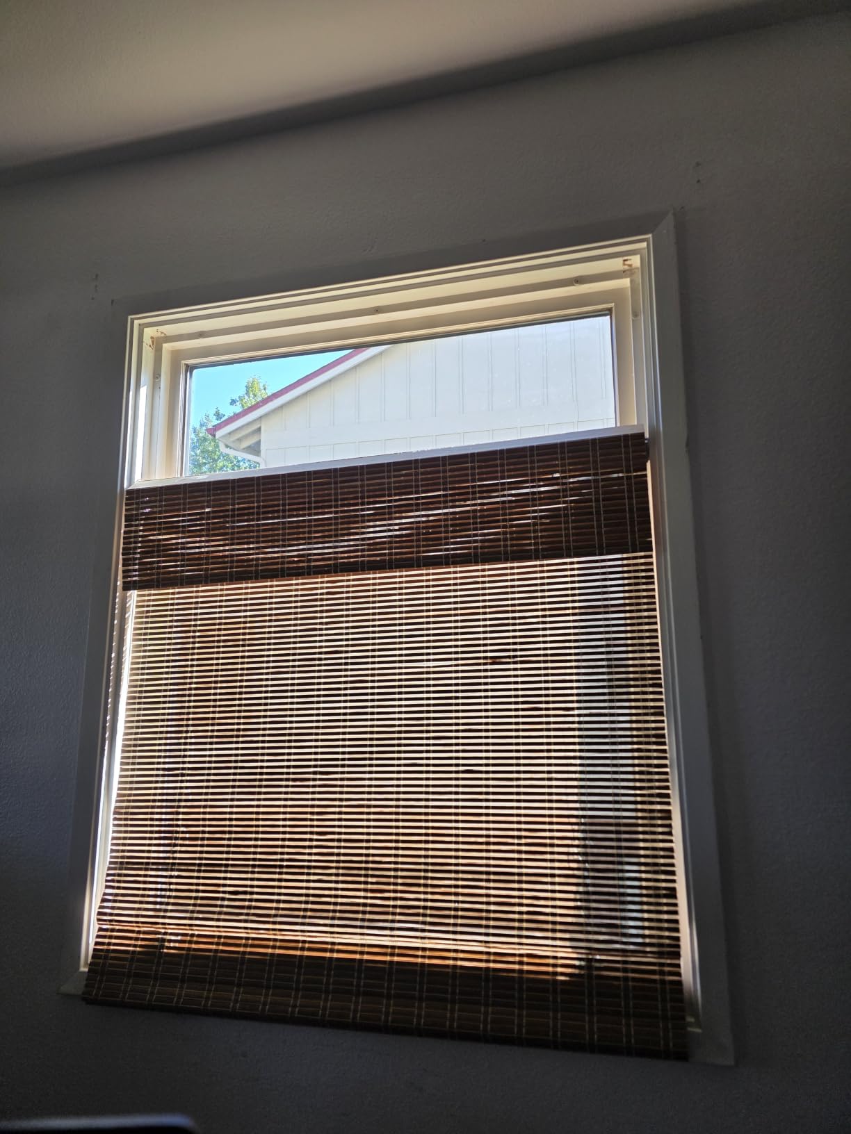 LazBlinds No Drill Cordless Bamboo Roman Shades, 34.5