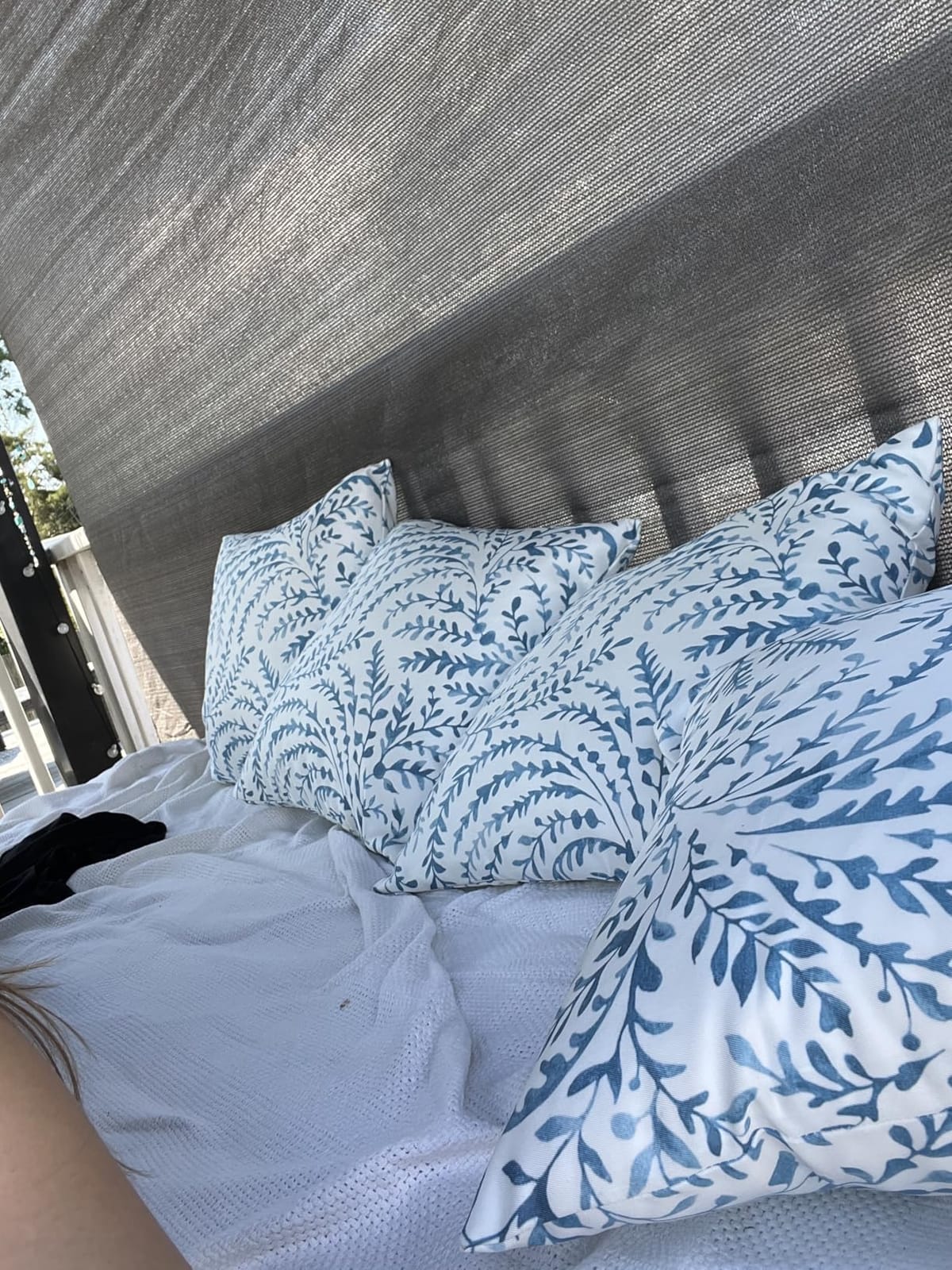 MIULEE Set of 4 Decorative Outdoor Pillows with Printed Pattern 18x18 customer photo 2