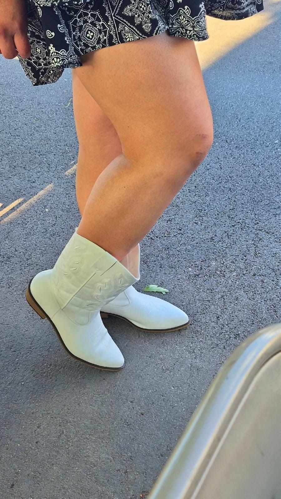 mysoft Cowboy Boots for Women-Mid Calf Chunky Heel Cowgirl Boots customer photo 2