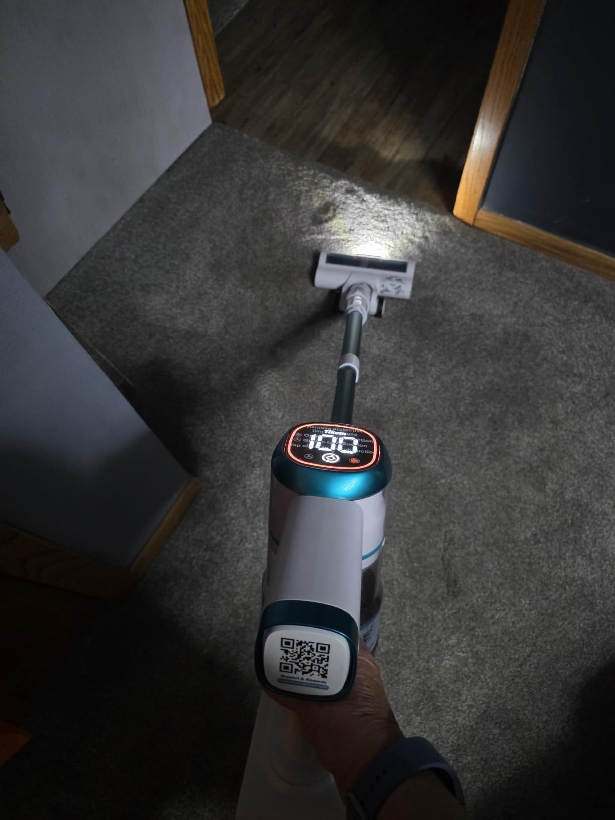 Tikom V500 Cordless Vacuum Cleaner for Home, 40000Pa/450W Stick Vacuum with LED Touch Screen, Charging Wall Dock, Anti-Tangle, Lightweight Handheld Vacuum for Pet Hair, Hard Floor, Carpet customer photo 2
