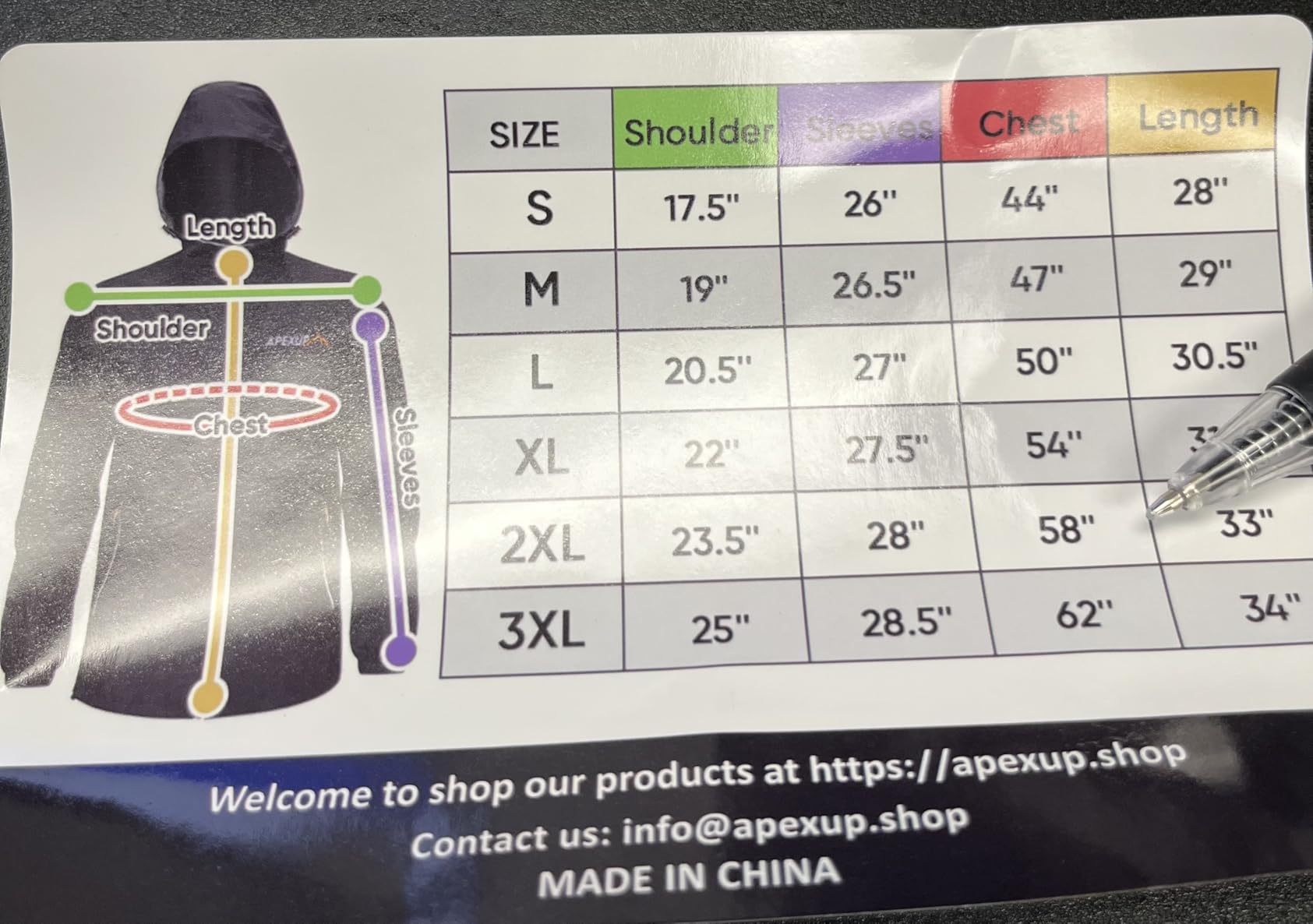 APEXUP Packable Rain Jacket Men with Reflective Zipper, Lightweight Waterproof Raincoat, Mens Rain Jacket for Outdoor Sports customer photo 1