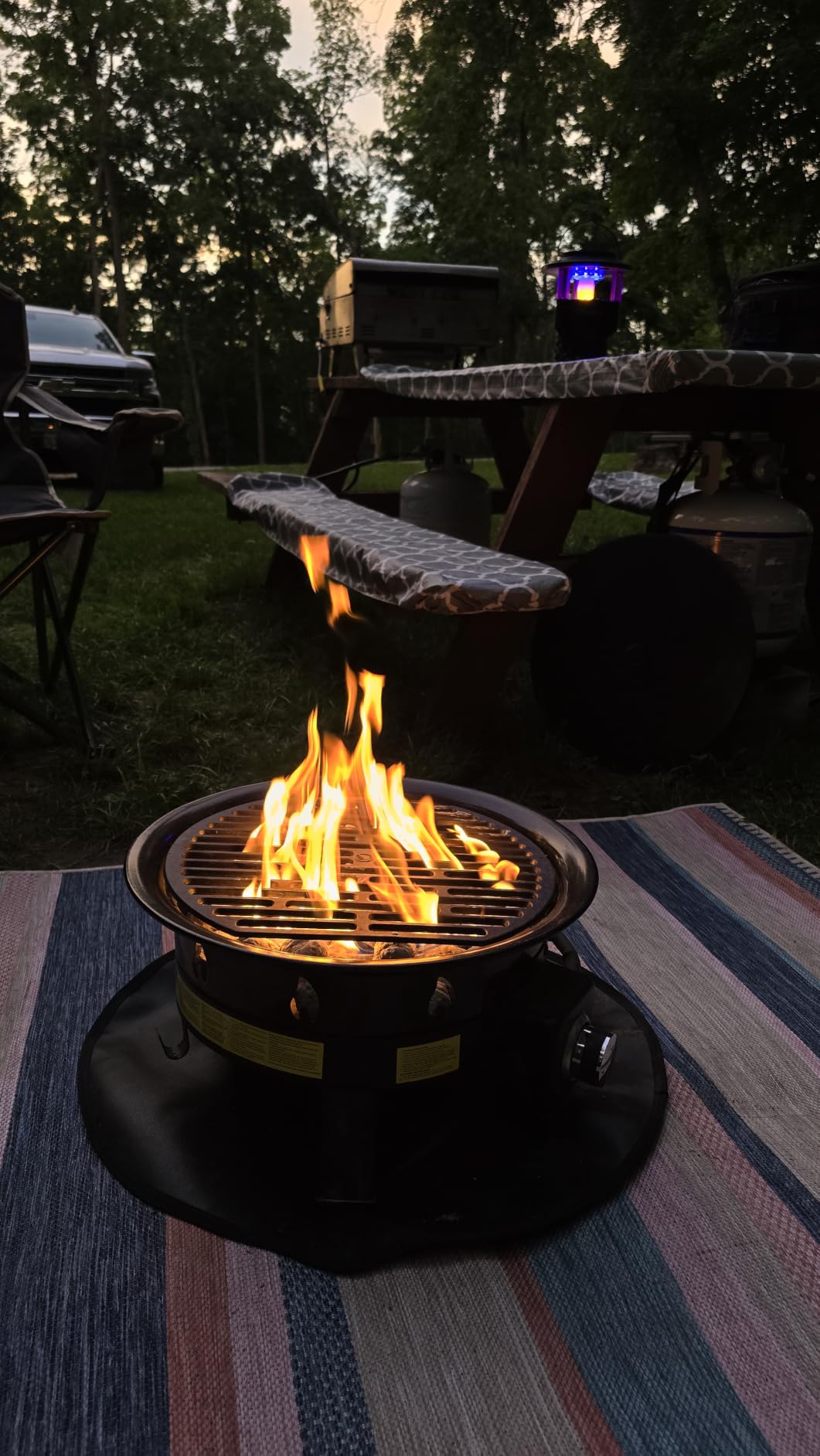 Ciays 19 Inch Smokeless Firepit, Portable for Outside Camping, Black | 19 Inch Smokeless Fire Pit for Camping with Steel Grill Rack, Fire Poker, and Bag, Easy Setup and Storage, Wood Burning customer photo 2