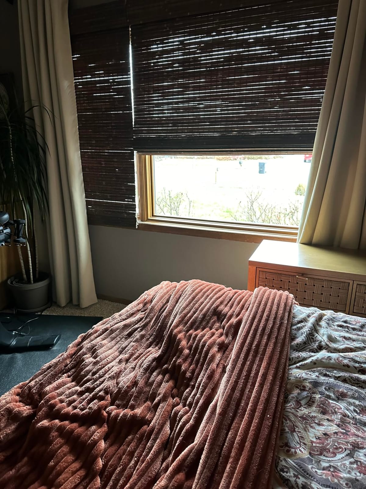 Cordless Woven Wood Roman Shades, Bamboo Shades Sizes 20 to 72 Wide and 24 to 72 High, Bamboo Mesh Natural customer photo 2