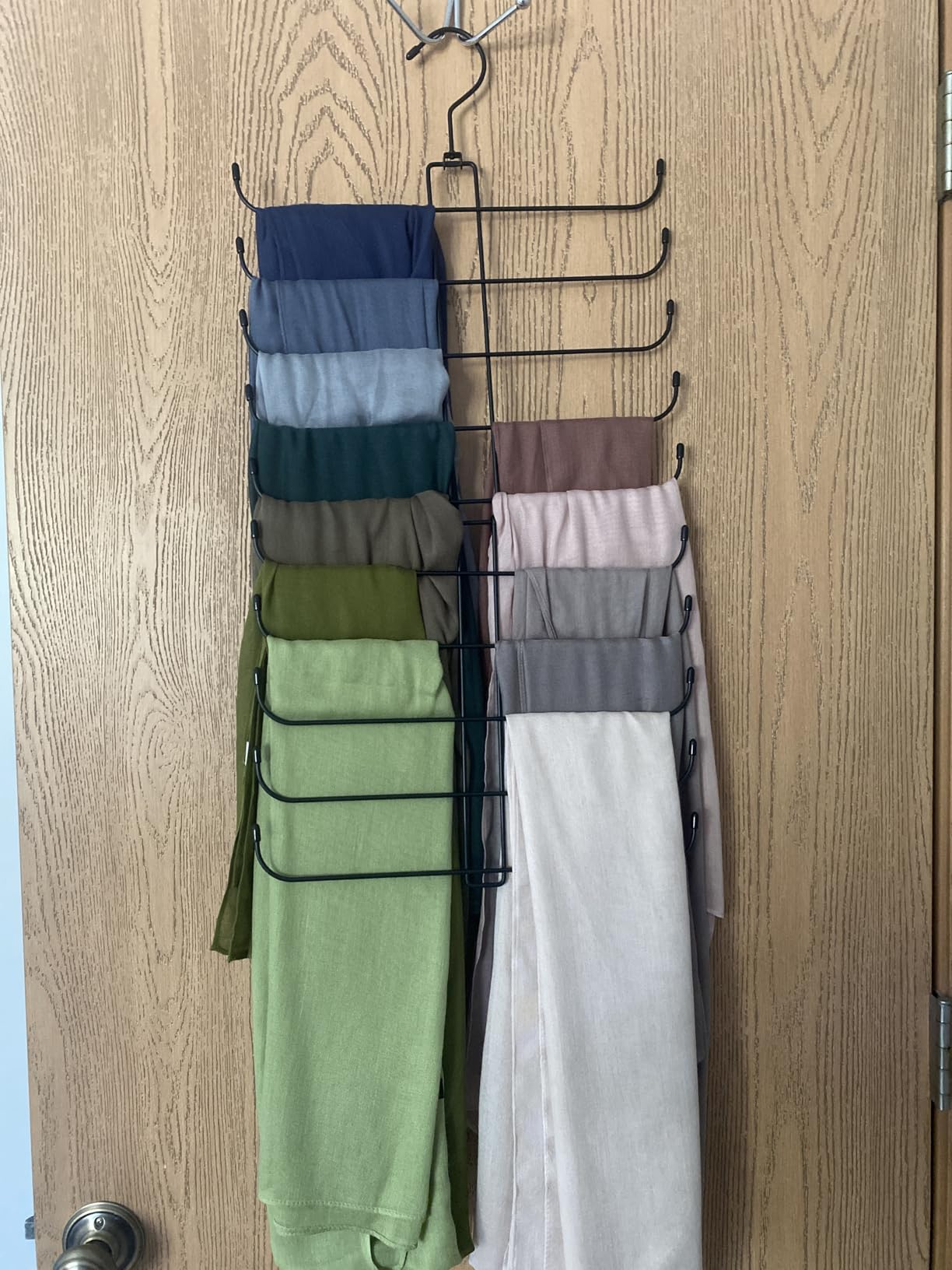 ZEDODIER Scarf Hanger, Scarf Organizer for Closet, Holds 20 Scarves customer photo 1