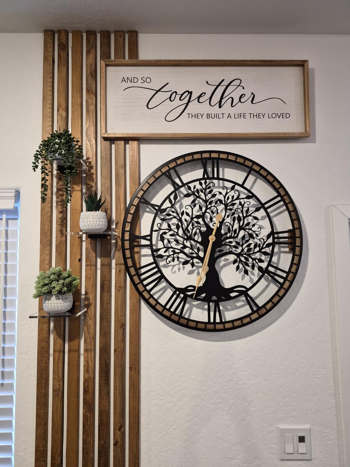 Micasso Large Wall Clock Decorative: 24 Inch Tree of Life Battery Operated customer photo 2