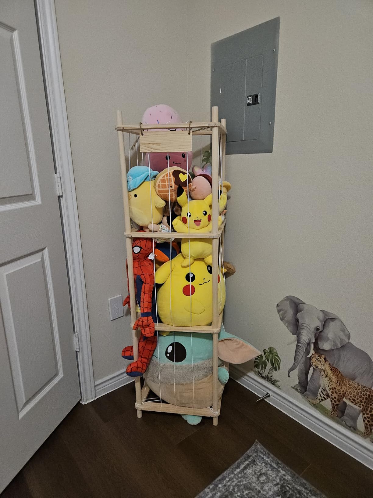 Woodure Stuffed Animal Storage & Organizer, Wooden Toy Holder Zoo for Kids customer photo 1
