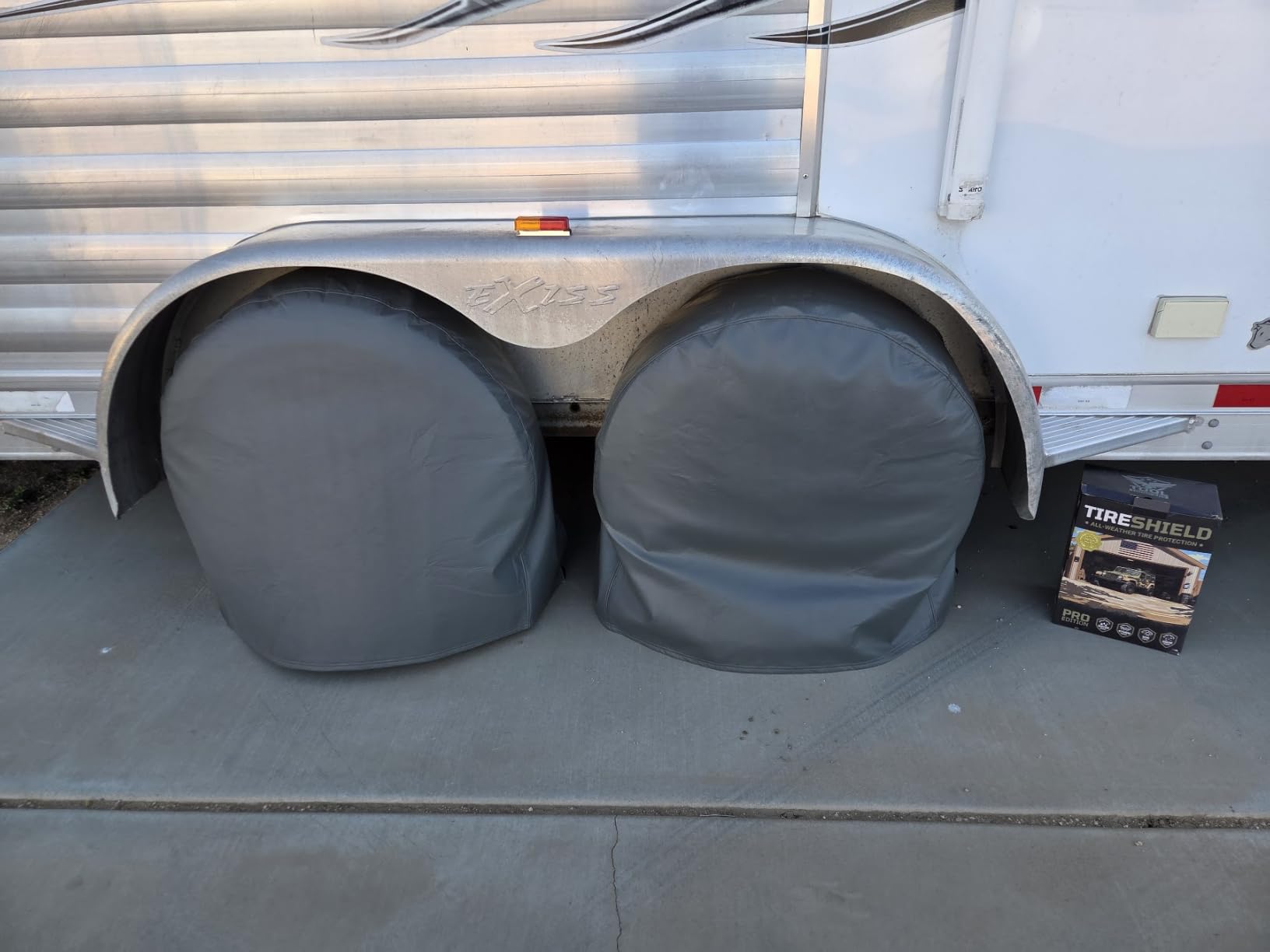 TIRESHIELD PRO Tire Covers Set of 4 - Heavy Duty All-Weather UV-Resistant Wheel Covers w/StormLock-System - Year-Round Protection for Your RV, Camper, Truck, Car & Trailer Tires w/ 26-28.75