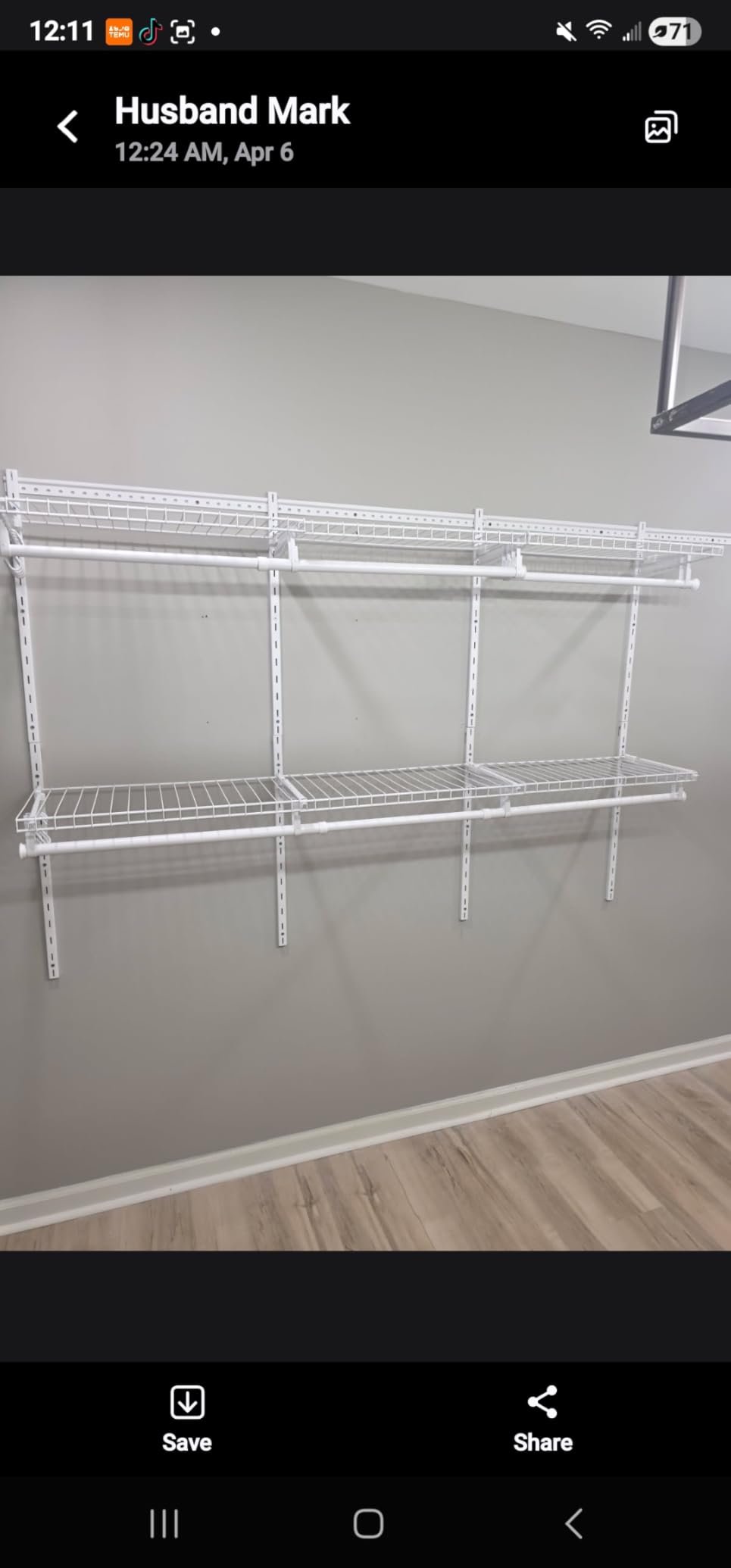 SONGMICS HOME Closet System, Closet Insert Organizer, 4-8 ft Closet Shelves customer photo 2