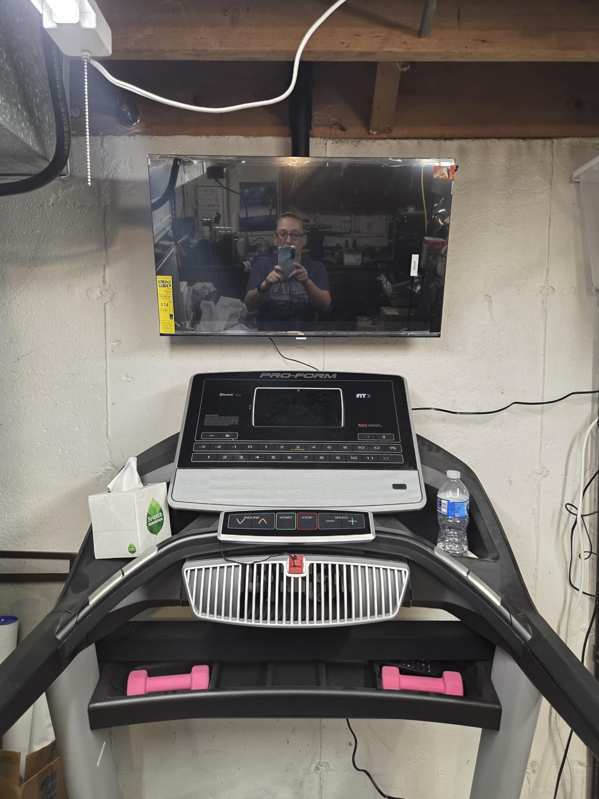 WALI Motorized Ceiling TV Mount with Remote for 37-75 inch TVs, up to 99lbs | Electric Flip Down TV Bracket, Fits Flat Pitched Vaulted Roof, Full Motion with Tilt, Swivel, Max VESA 600x400mm (FCM604A) customer photo 2