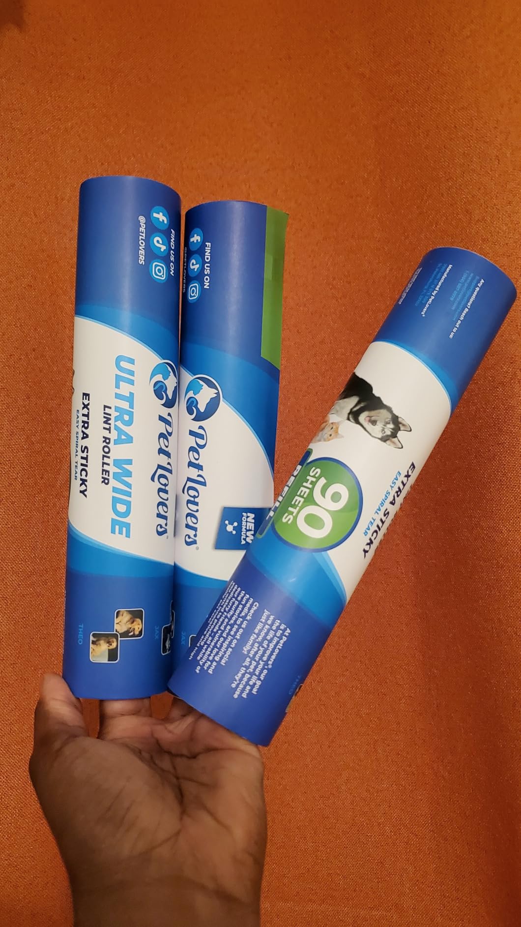 PetLovers Large Lint Roller with 3 Refills – 360 Total Sheets for Tackling Pet Hair, Extra Large Floor and Carpet Roller for Homes with Pets, Perfect for Floors, Furniture, and Loving Pet Owners customer photo 1