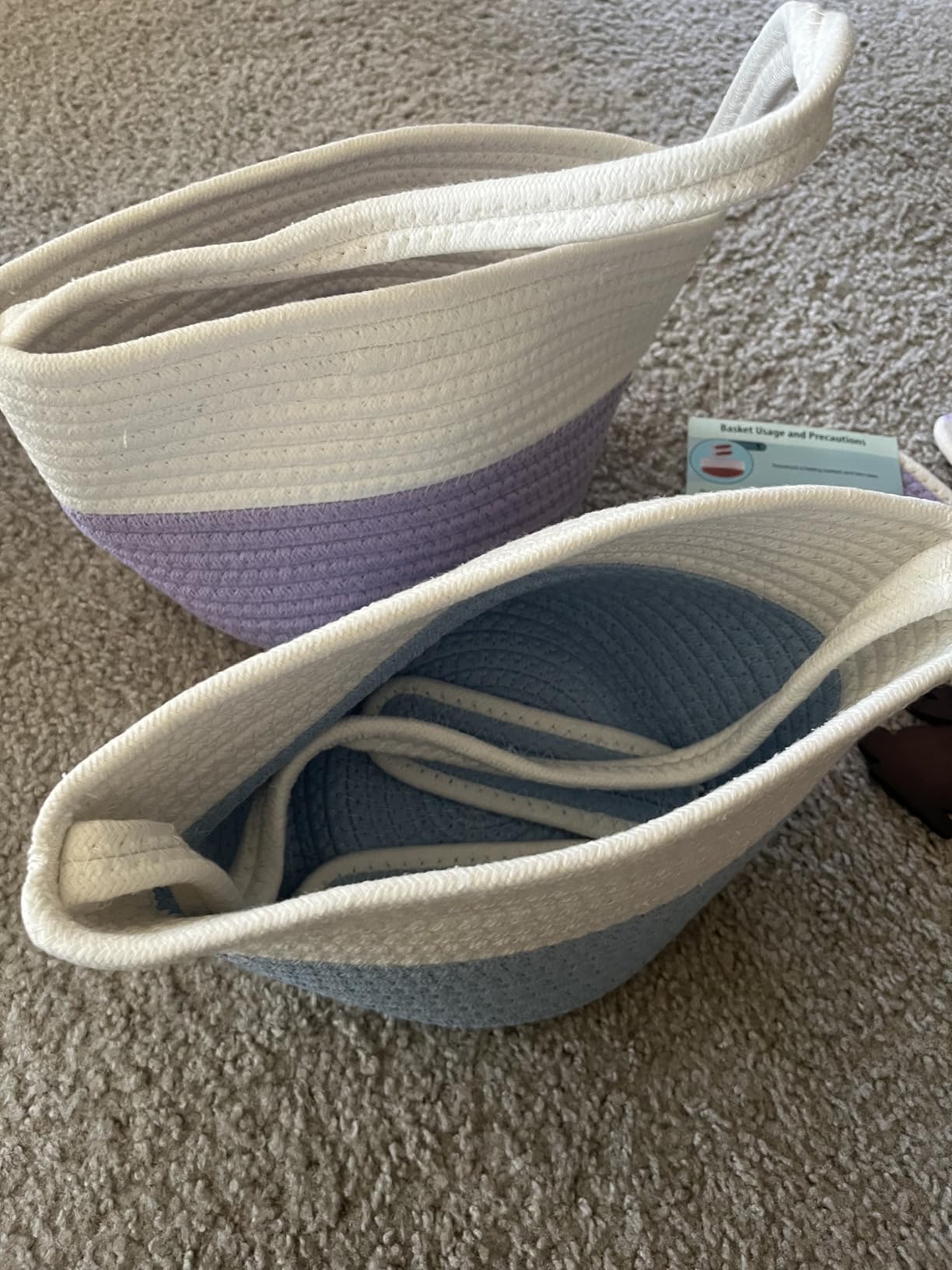 Easter Basket, Empty Easter Baskets for Kids Boys Girls with Bunny Tag Egg Basket Eater Gifts Basket Toddler Teens Babys First Easter Basket with Handle Pink White customer photo 1