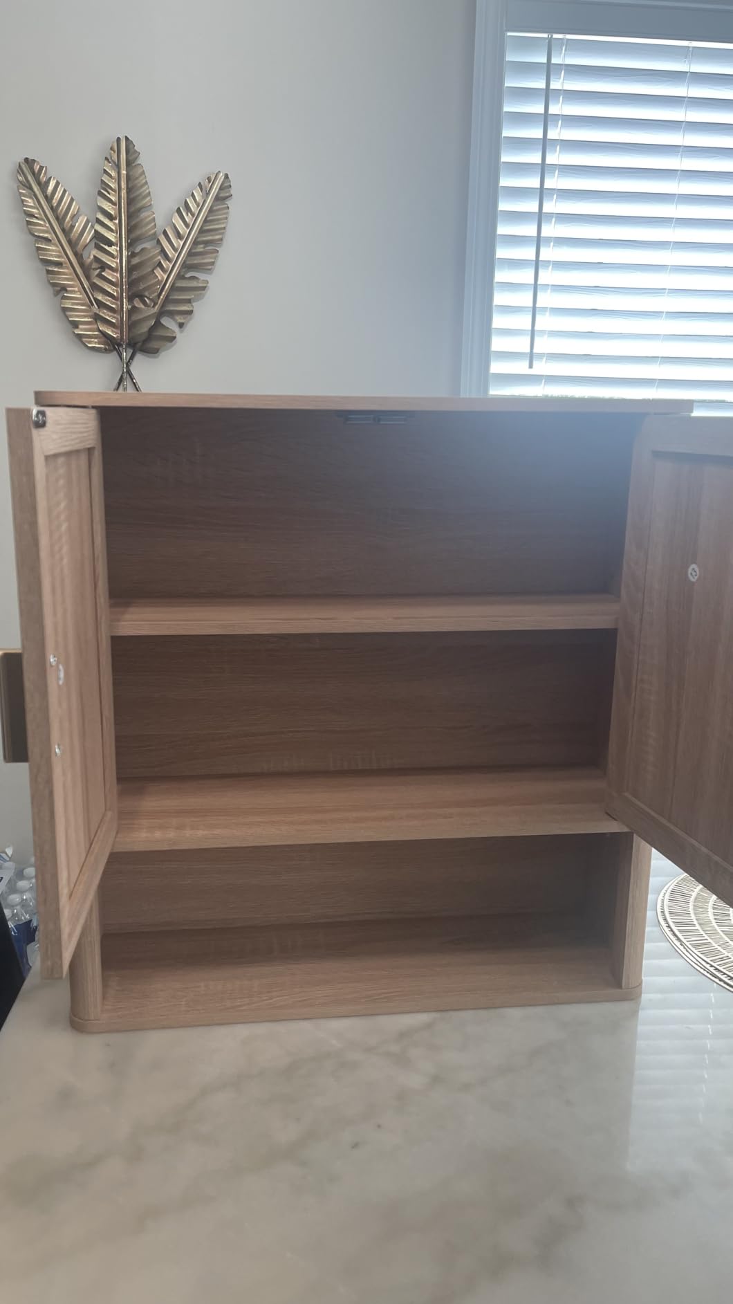 Bathroom Wall Storage Cabinet, Medicine Cabinet with Adjustable Wood Shelf & Doors, Over the Toilet Storage Cabinet Above Toilet Storage for Laundry Room & Living Room Kitchen Storage Islands (Oak) customer photo 2