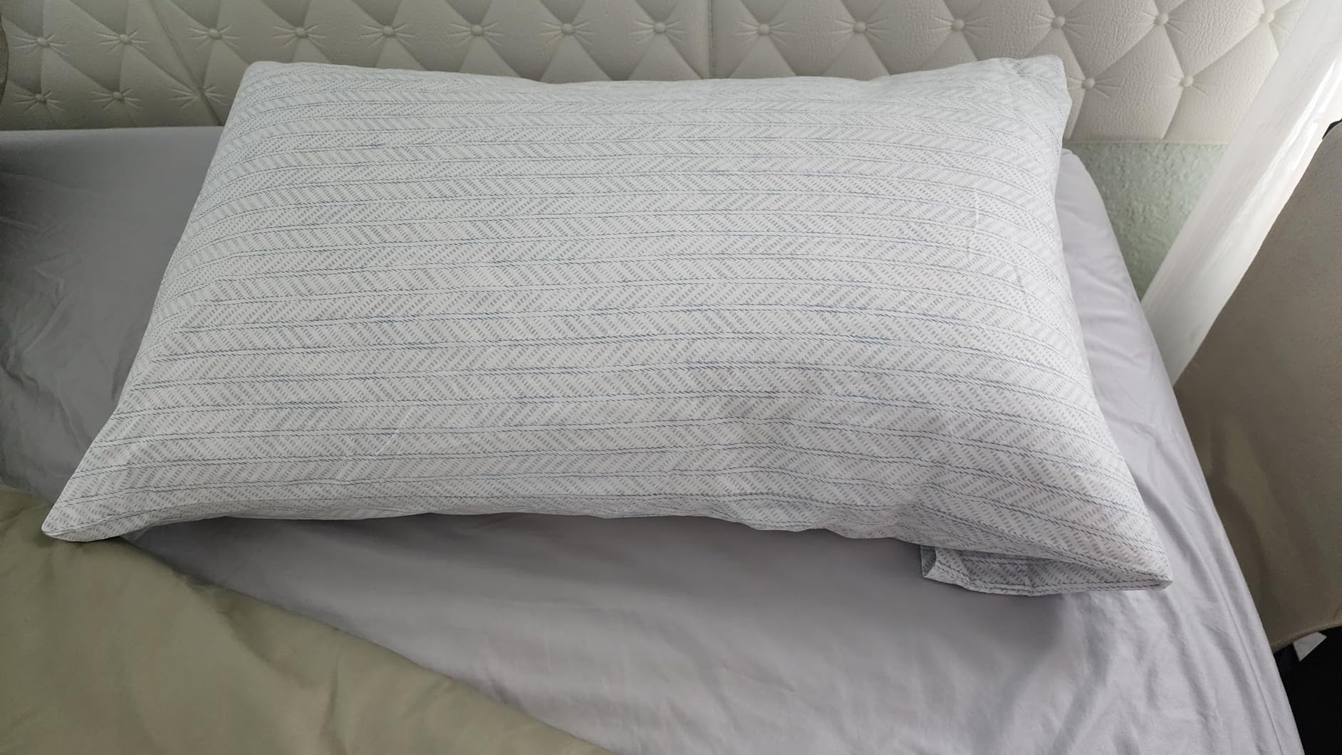 Pacific Coast Goose Feather and Down Bed Pillows Standard Size Set of 2, Hotel Pillow for Sleeping, Downproof, Medium-Firm, Fluffy, 100% Cotton Shell customer photo 2