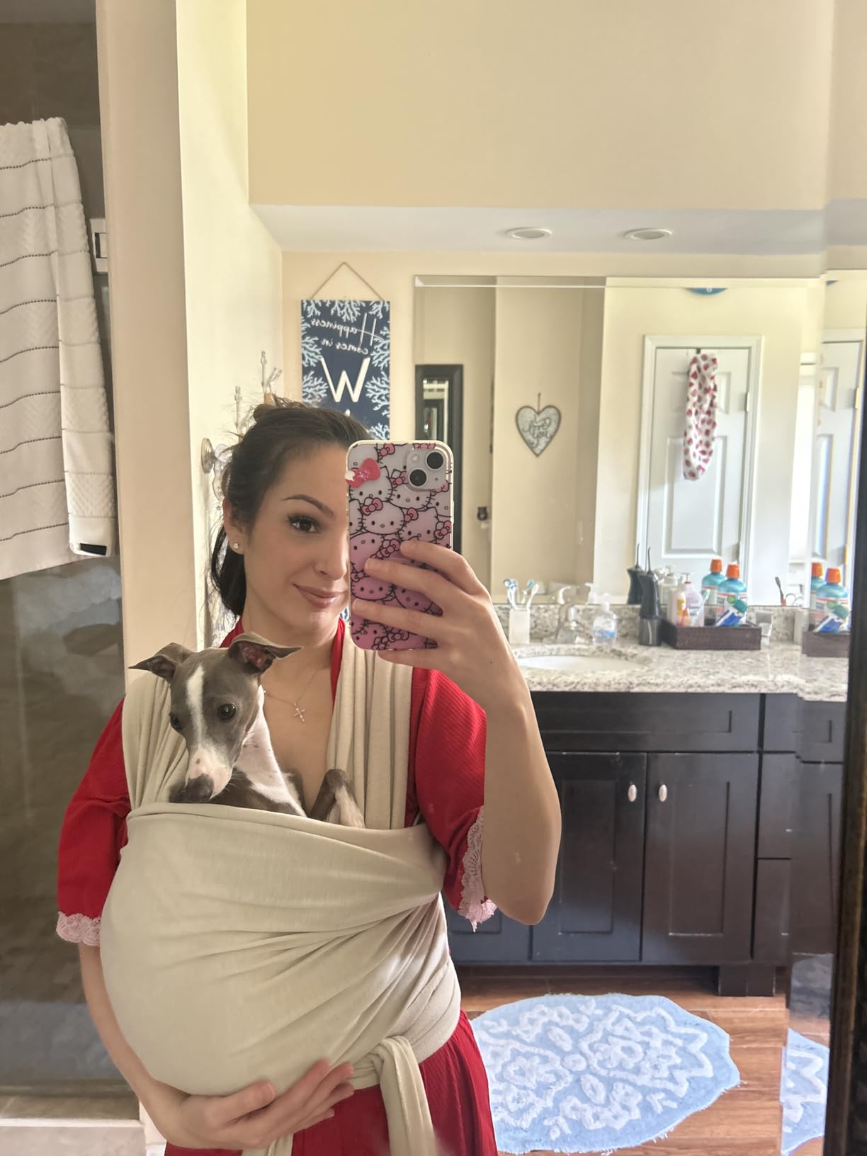 Sleepy Wrap Baby Carrier Wrap for Infants 7-35lbs, Lightweight, Dark Gray customer photo 1