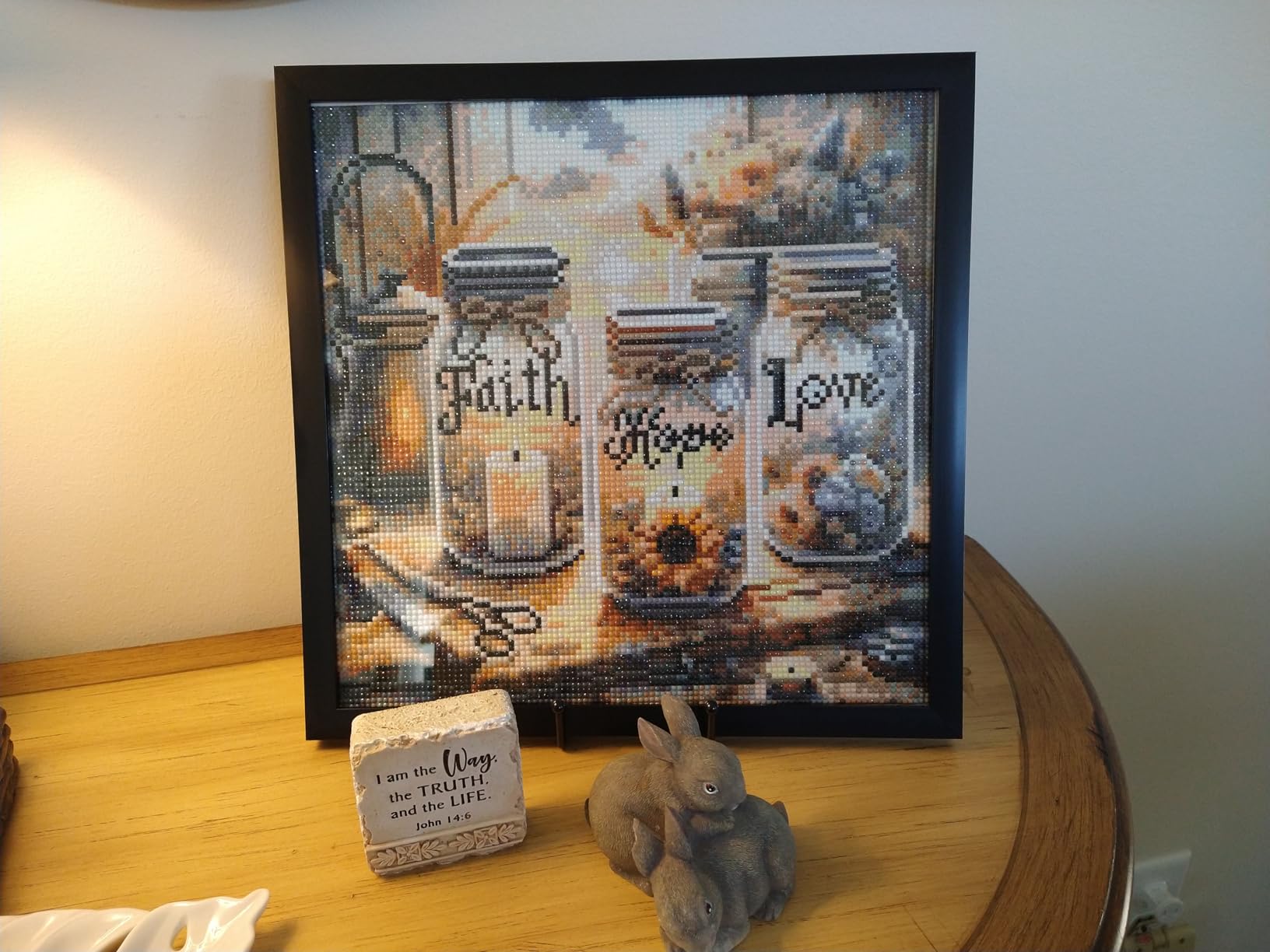 TOPMCYSG Faith,Hope,Love Diamond Art Kits for Adults Beginner 13.78x13.78in customer photo 2