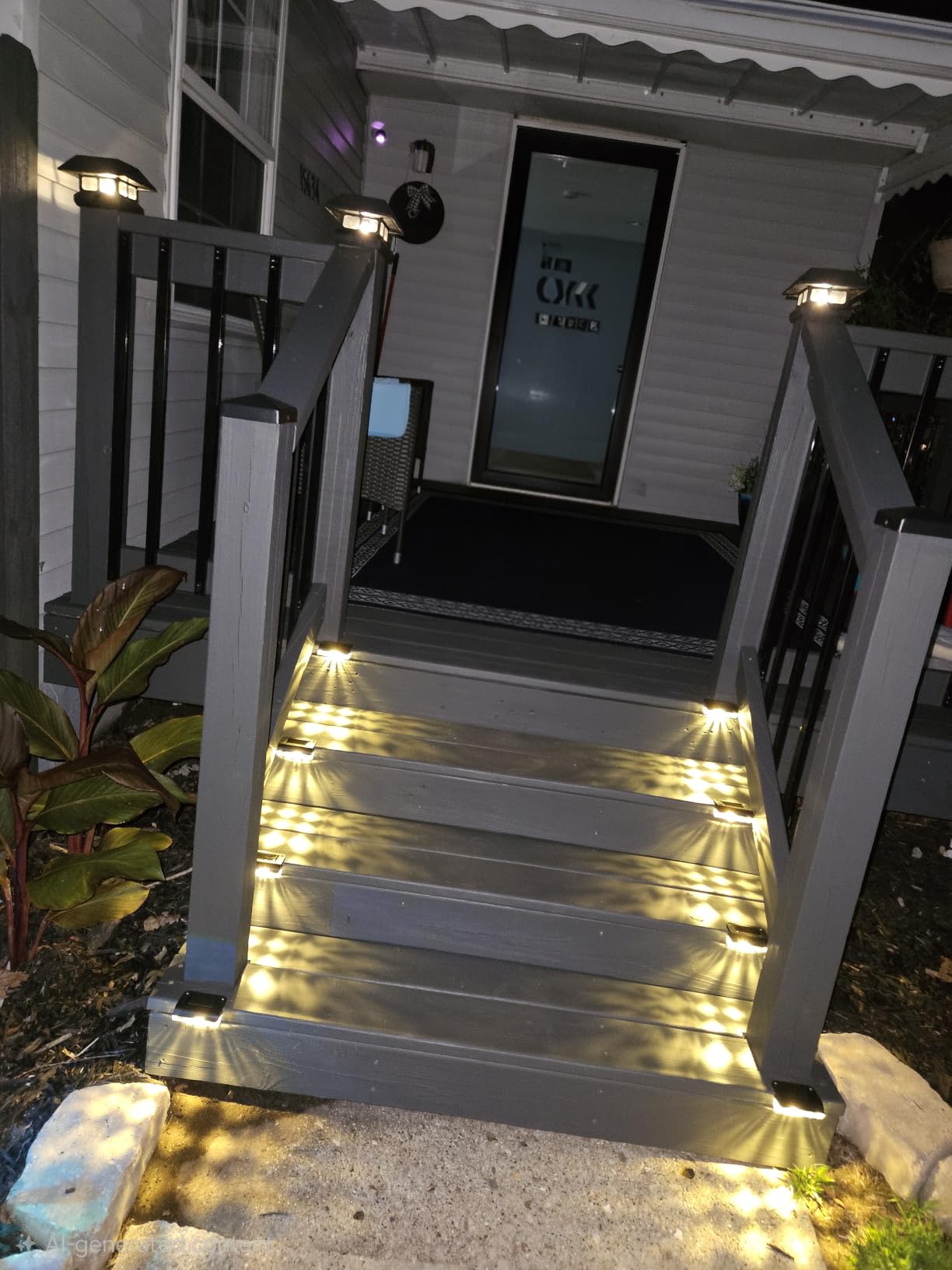 Herzila 16 Pack Solar Deck Lights Outdoor, Solar Step Lights Led Solar Lights for Outdoor Stairs, 3000K Warm White, Auto Dusk-to-Dawn, Weatherproof, Low Profile for Fence Deck Railing Patio customer photo 2