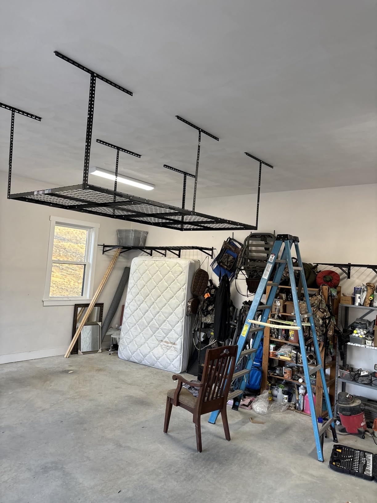 Jusgym 4 Pack Wall Mounted Garage Shelving, 2x3ft, 1400lbs Integrated Grid customer photo 1