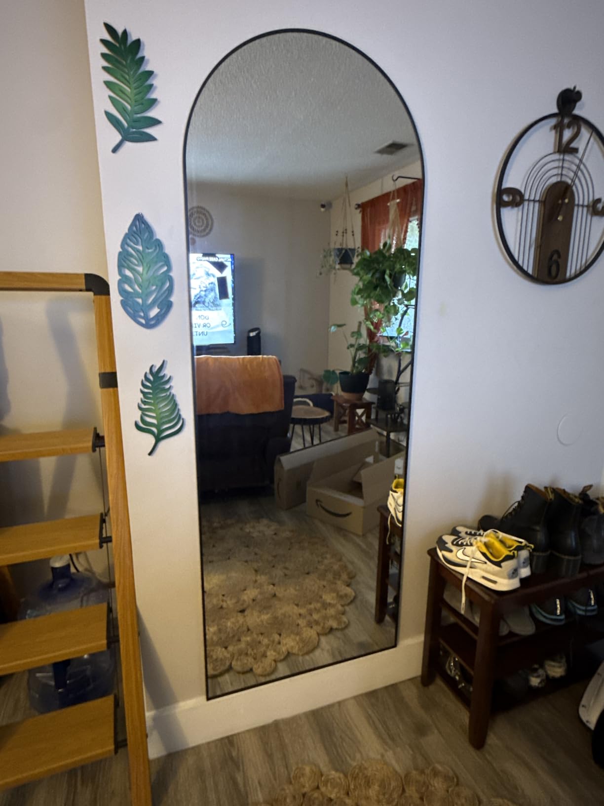 Dewfig Vintage Arched Wall Mirror, 30
