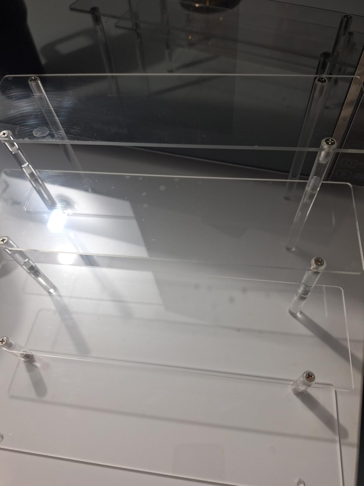 4 Tier Acrylic Display Risers, Clear Perfume Organizer, Cupcake Stand customer photo 1