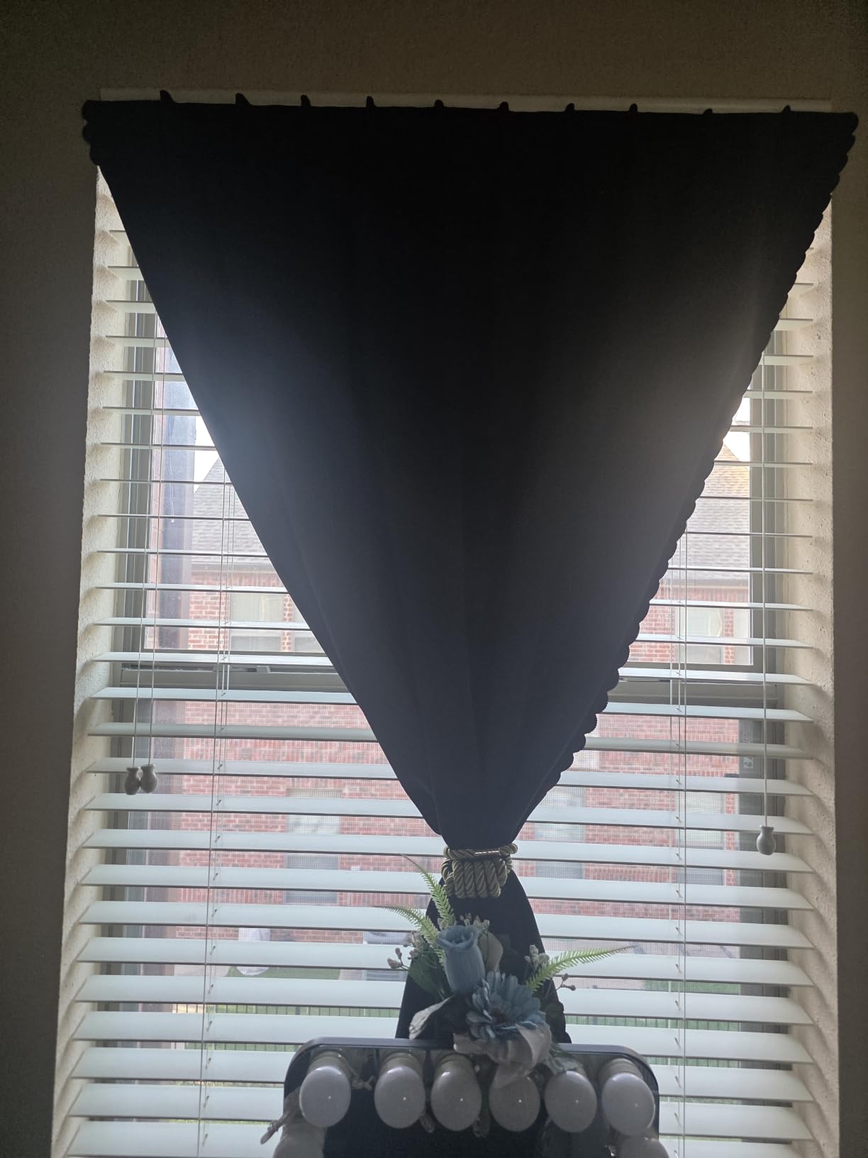 Adhesive Blackout Curtains - Self Stick Shades Window Blinds Curtains No Rod Needed Easy to Hang Curtains, Use for Bedroom, Living Room, Dining Room, Kitchen, Home Office, 35