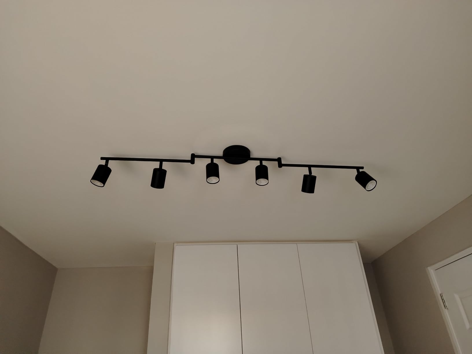 AUQUEE 8 Light Track Lighting Fixtures Ceiling, Matte Black Kitchen Track Lighting Fixtures, Rotatable Light Heads, Adjustable Modern LED Track Lights for Kitchen/Hallway, No GU10 Bulb customer photo 1