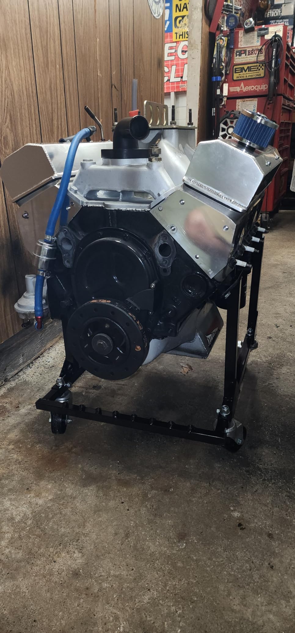 Engine Cradle Stand with Wheels Compatible with Chevy SBC BBC, 750 LBS customer photo 2