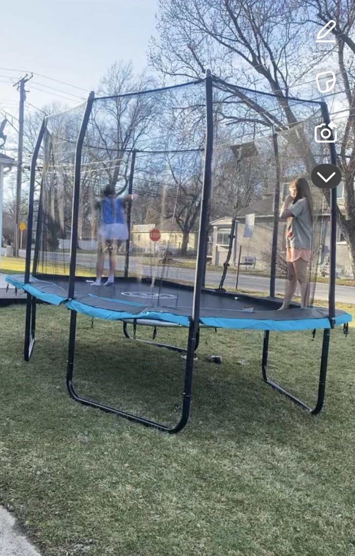 Skywalker Signature Series Trampoline with Enclosure | Black Powder-Coat Frame, Patented No-Gap Enclosure, XPE Safety Foam, Thicker Spring Pad, Storage Bag customer photo 1