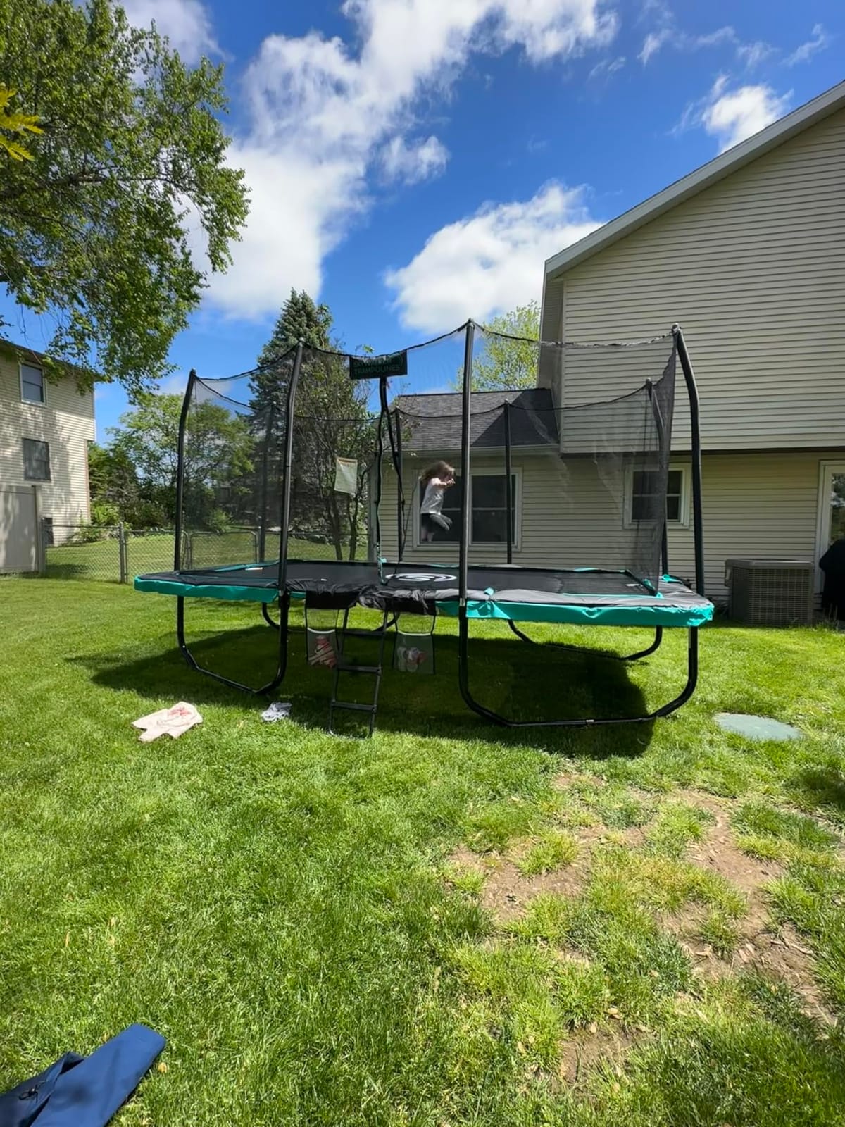 Skywalker Signature Series Trampoline with Enclosure | Black Powder-Coat Frame, Patented No-Gap Enclosure, XPE Safety Foam, Thicker Spring Pad, Storage Bag customer photo 2