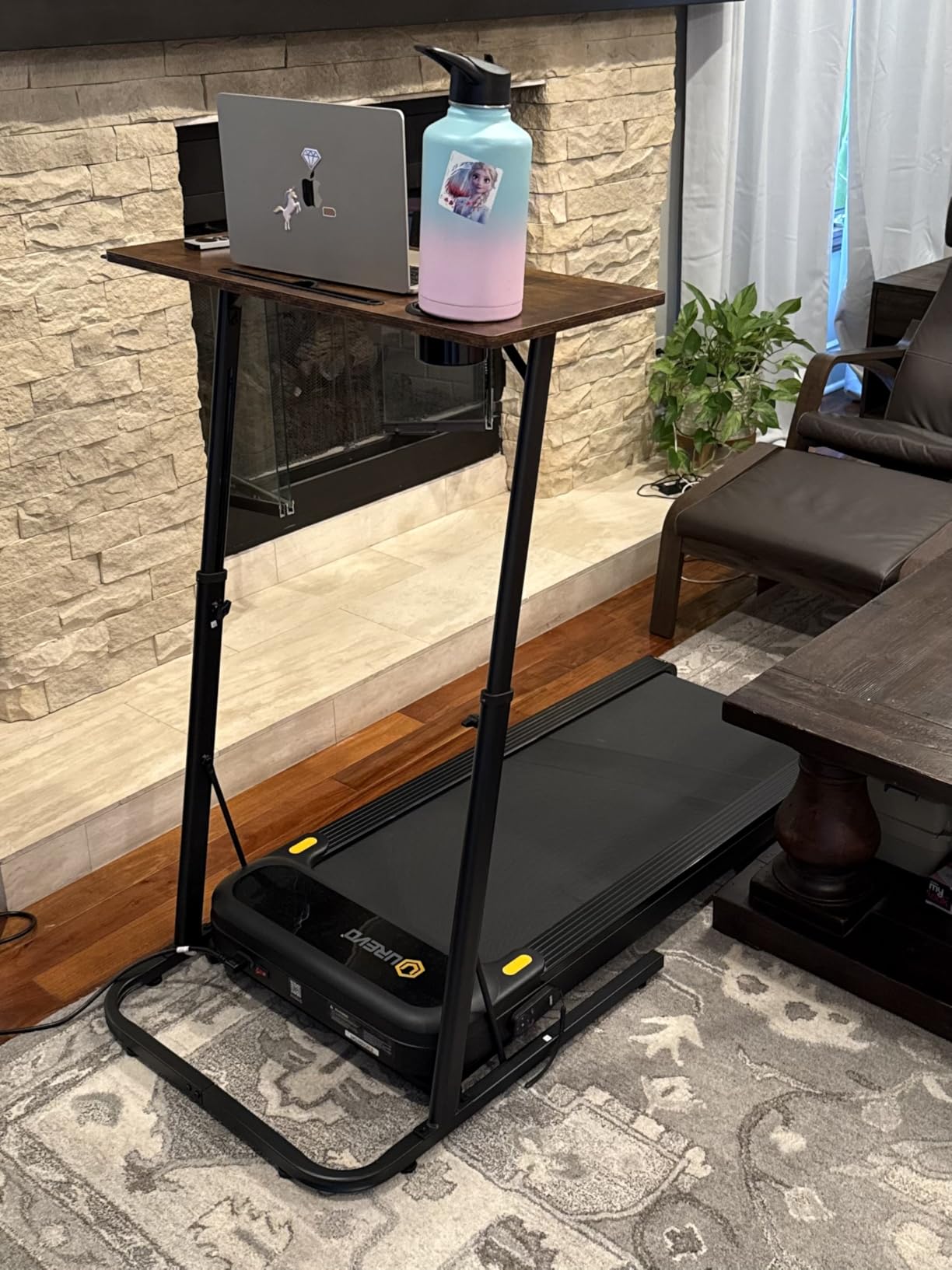 VTORY Adjustable Height Standing Desk for Walking Pad Treadmill,for Cycling customer photo 2