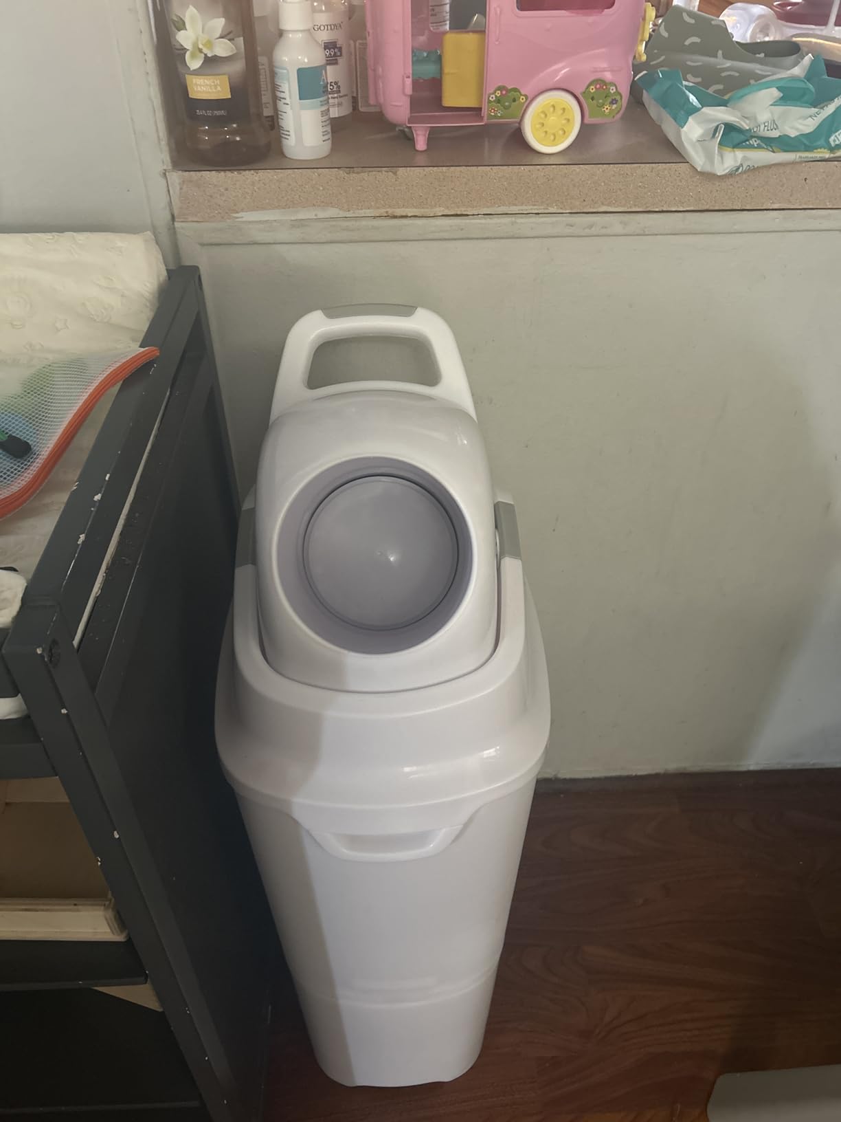 Foundations Tall Diaper Pail with Airtight Lid, Sand customer photo 1