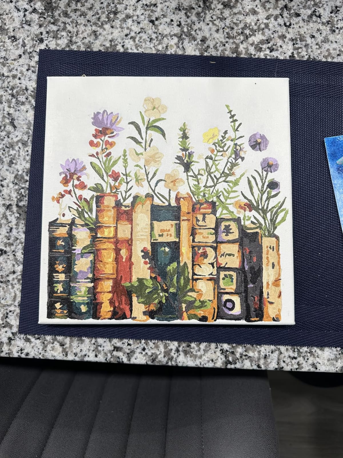 Yezavesu Book Framed Paint by Numbers Kit for Adults 10x 10 inch, Flowers customer photo 2