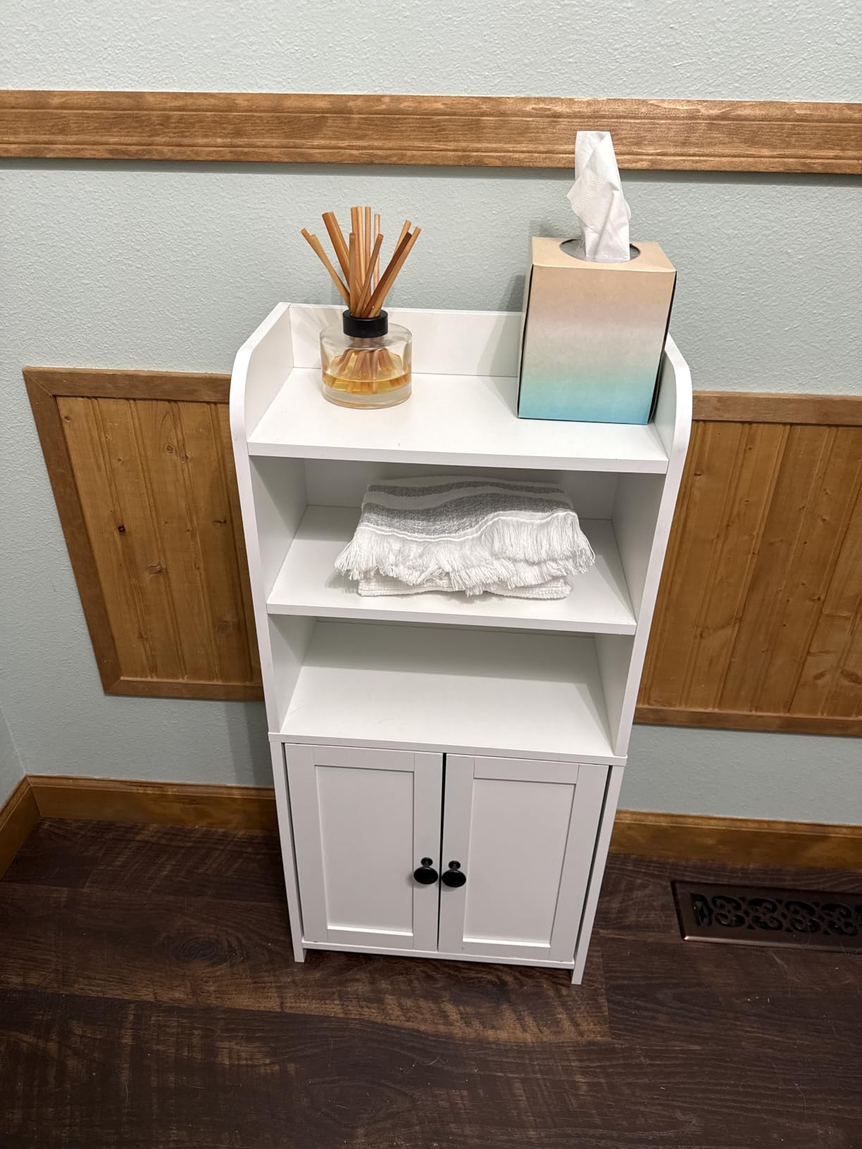 Homhedy Small Bathroom Storage Cabinet, Toilet Paper Storage Cabinet customer photo 2