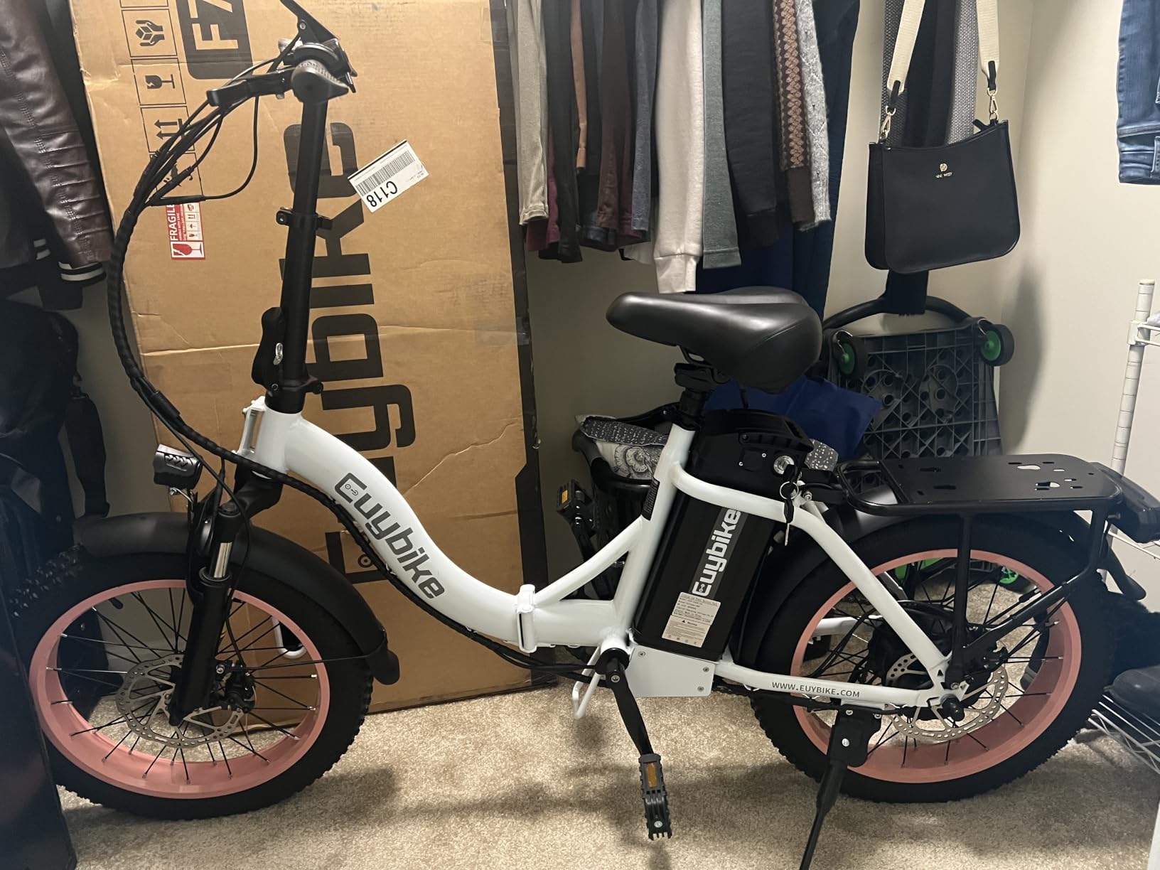 EUYBIKE Folding Electric Bike for Adults with Peak 1000W Motor, 48V 20AH Battery up to 80 Miles, 20