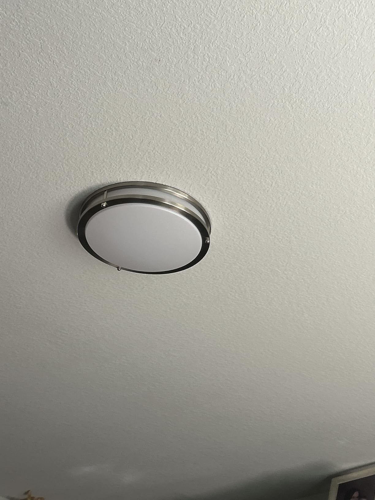 DLLT Flush Mount LED Ceiling Light: 13 Inch 5CCT (3000K-6000K) & Dimmable Ceiling Light Fixtures for Bedroom Hallway - 24W Modern Brushed Nickel Super Bright Kitchen Lighting Fixtures Ceiling customer photo 2