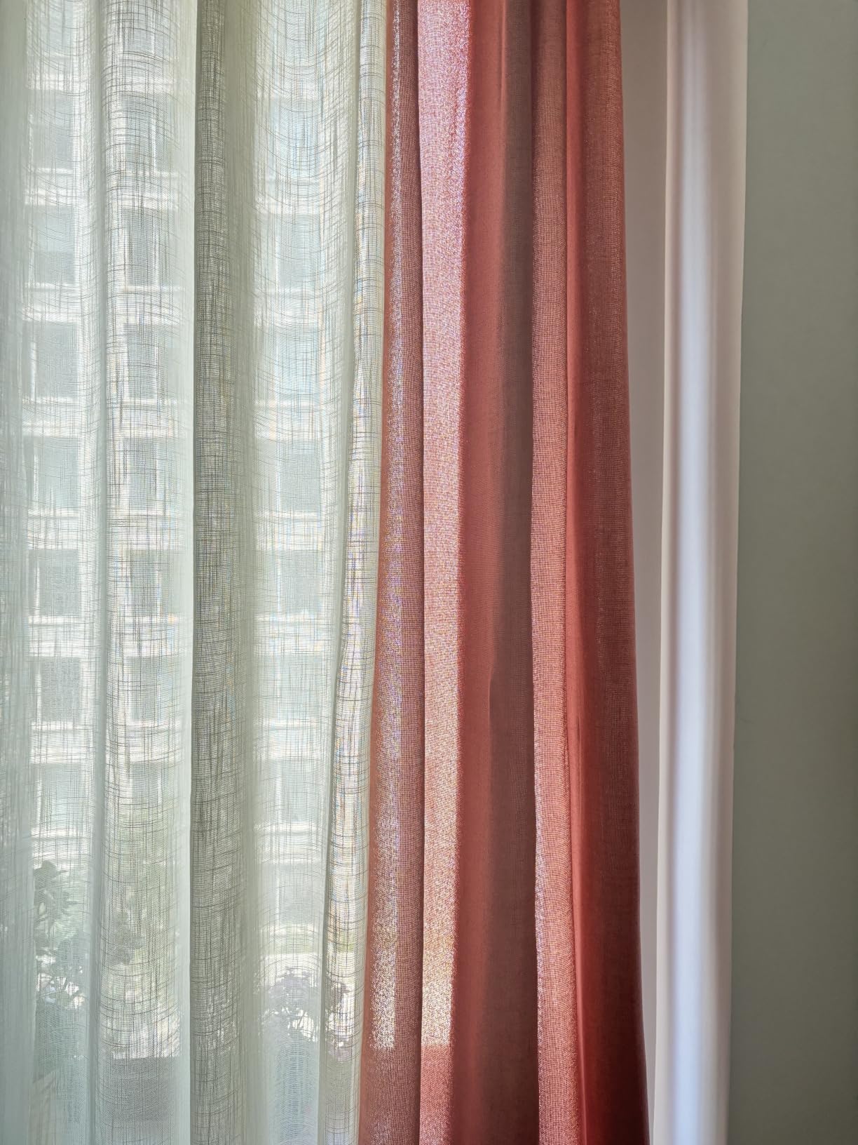 YoungsTex Linen Kitchen Window Curtains 40 Inch Length 2 Panels customer photo 1