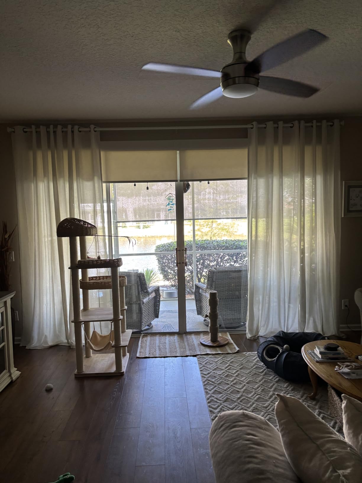 YoungsTex Linen Kitchen Window Curtains 40 Inch Length 2 Panels customer photo 2