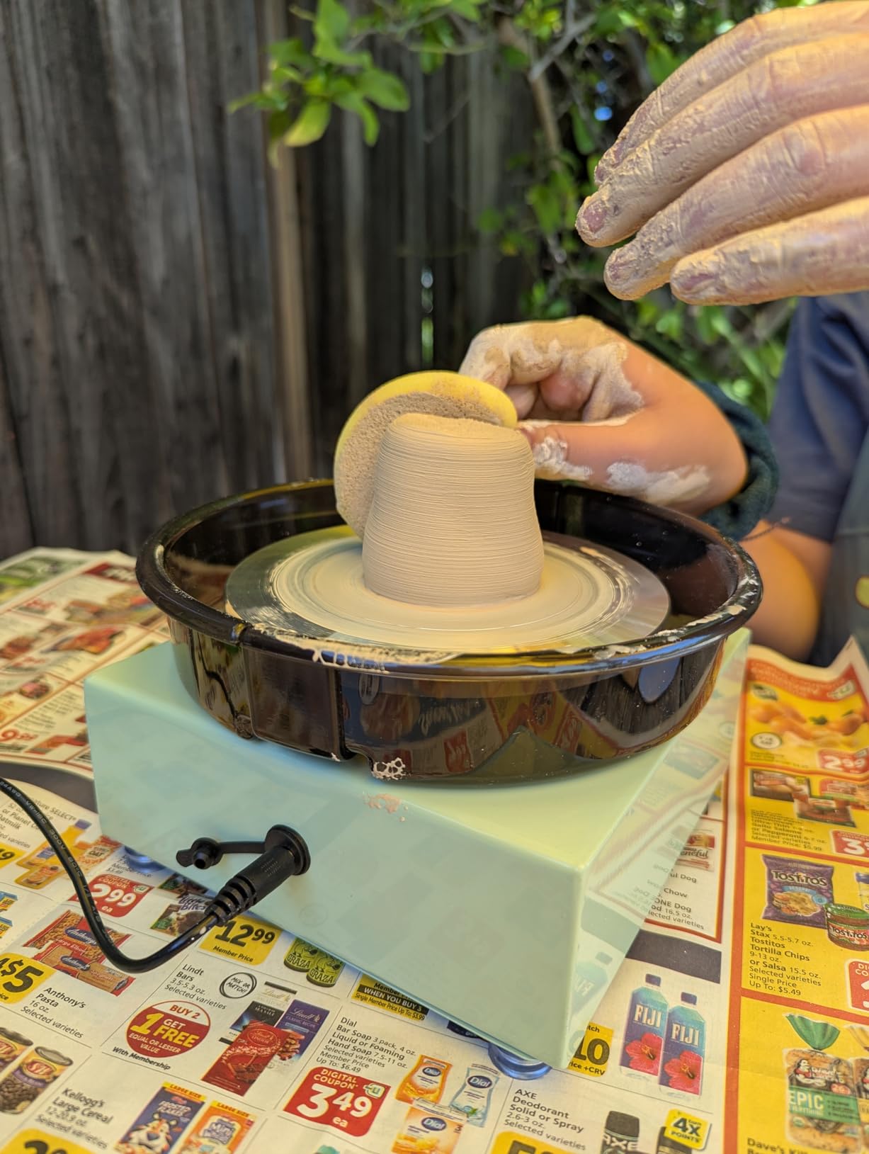Mini Pottery Wheel for Kids, Beginners, Adults, All-in-one Kit customer photo 1