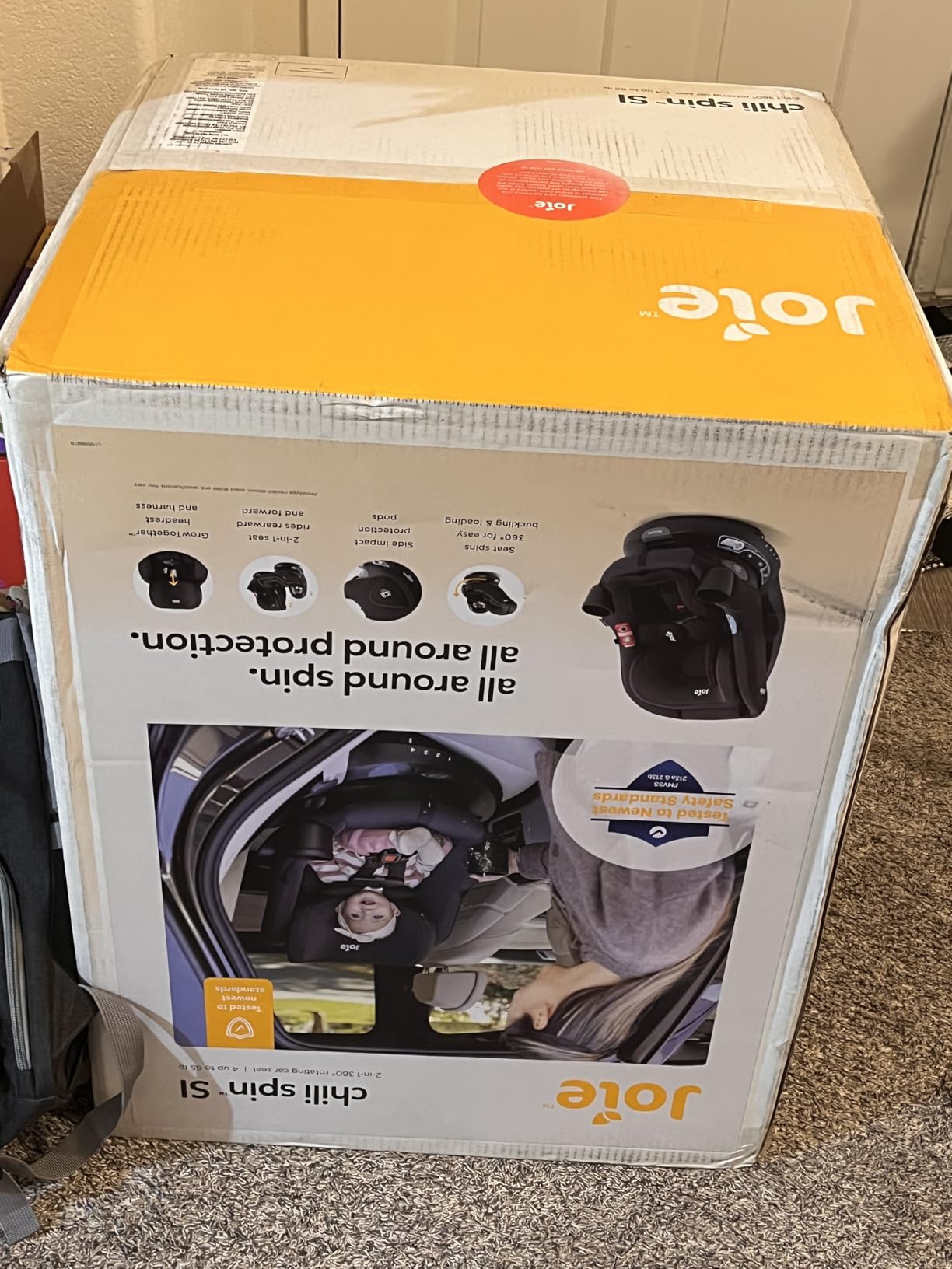 Joie Baby Chili Spin SI 360 Rotating 2-in-1 Car Seat, Convertible | Rear and Forward-Facing, No-Rethread Harness, Side Impact Protection customer photo 2