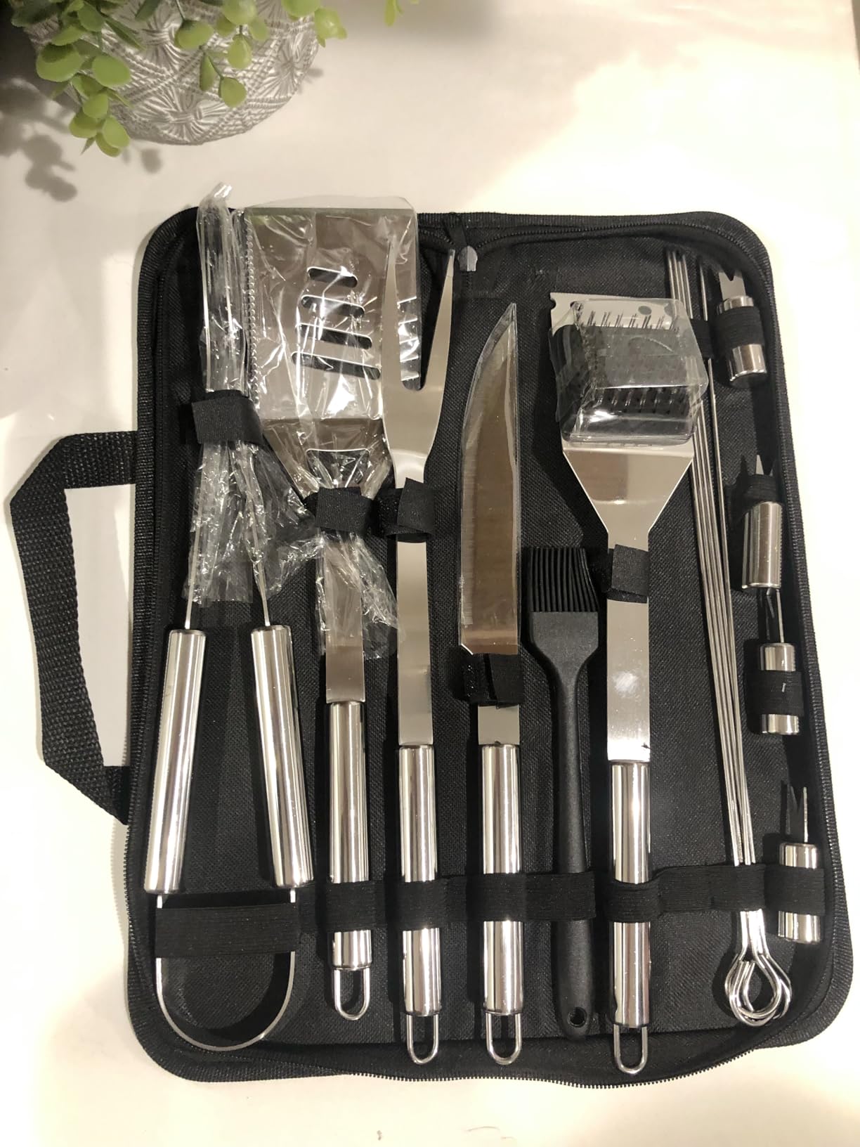 Grill Utensils Set,15 Pcs Stainless Steel BBQ Accessories Set, Portable Professional Grill Tool, Perfect Grill Kit Gift for Outdoor with Bag customer photo 2