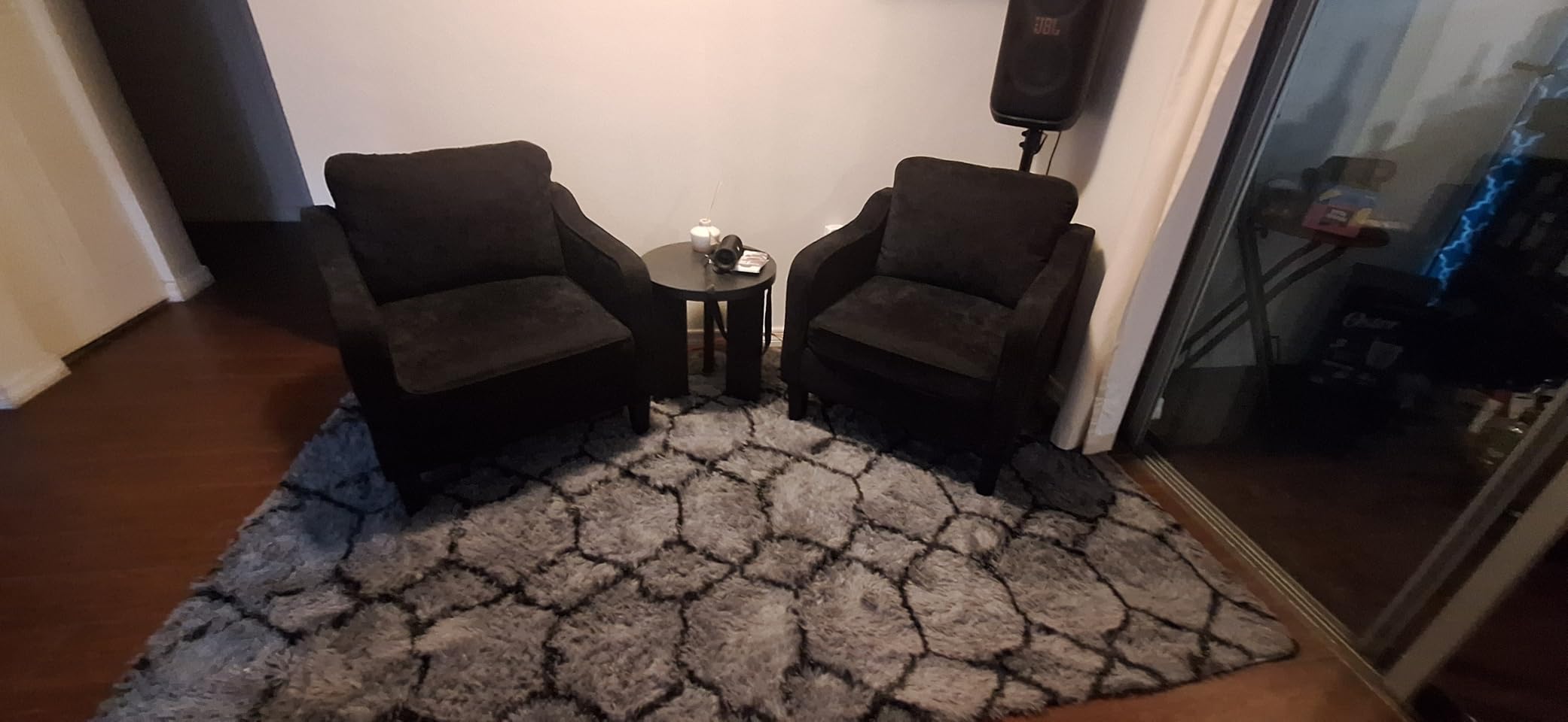 Accent Chair for Living Room, Mid Century Modern Reading Chair for Bedroom, Upholstered Armchair with Side Pockets, Comfy Single Sofa Side Chair for Office, Apartment, Small Room, Black customer photo 2