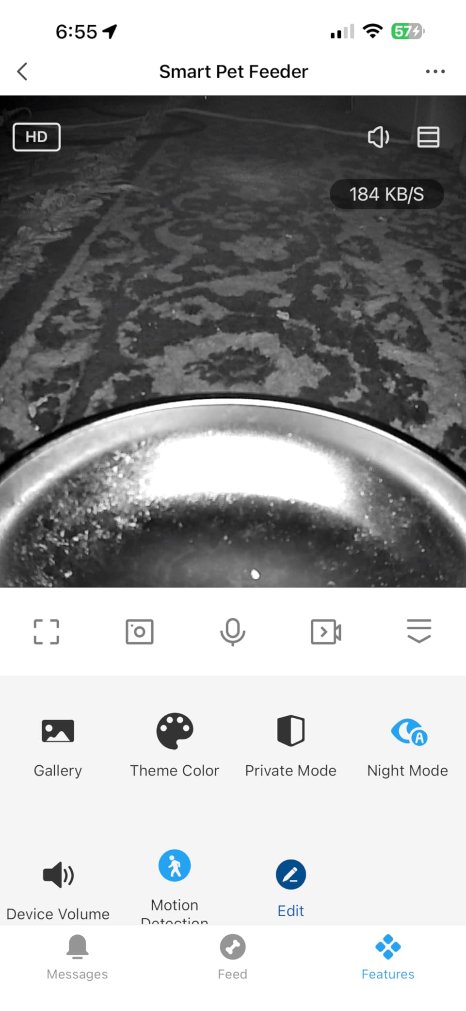 Automatic Cat Feeder with Camera - 5G WiFi Timed Cat Food Dispenser, 1080P HD Video with Night Vision, 1-15 Meals, 1-99 Portions, 2-Way Audio, Keeps Dry Food Fresh, 5L Auto Pet Feeder Also for Dogs customer photo 1