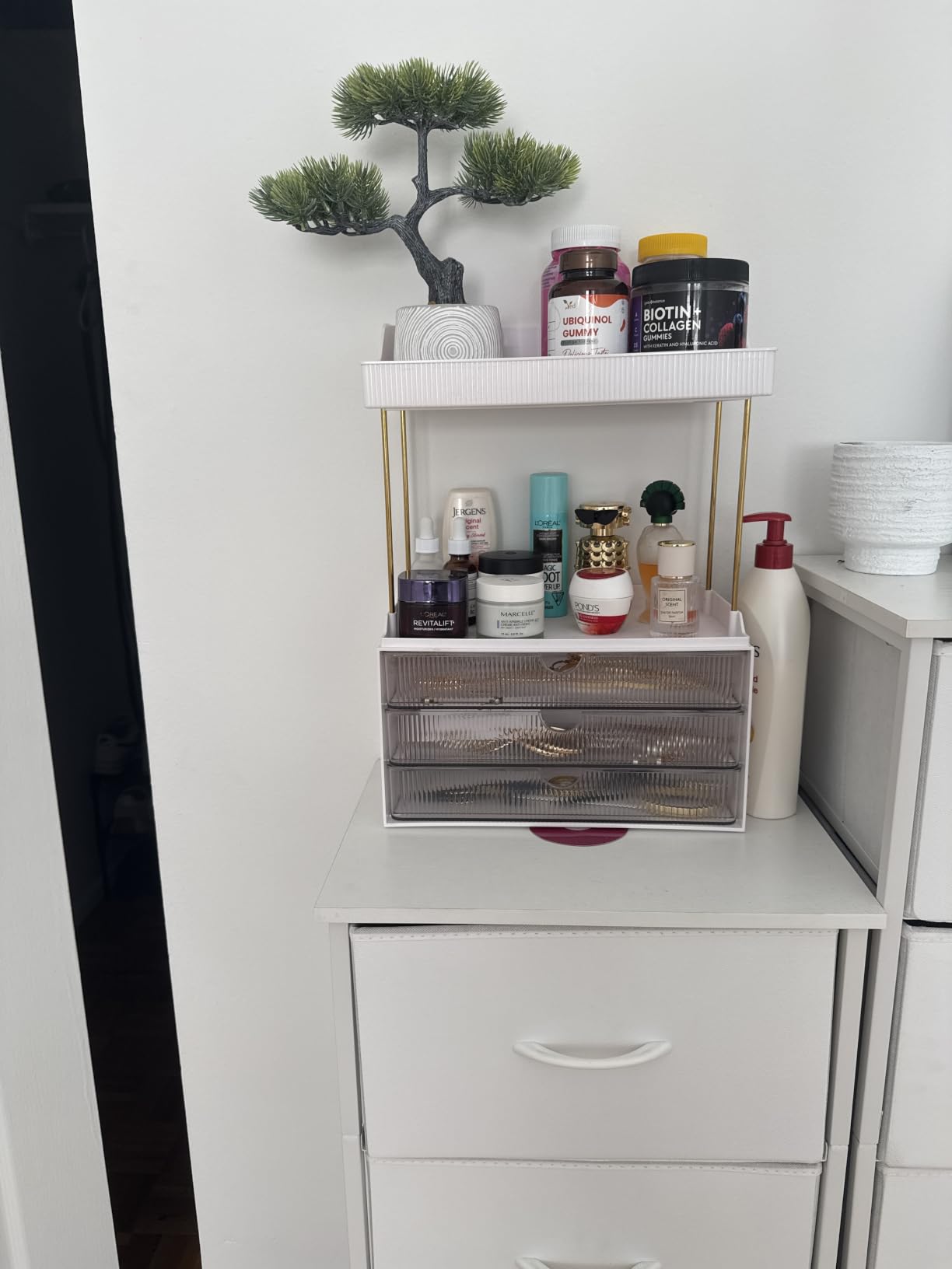 caktraie 3-Drawer 2-Tier Acrylic Makeup & Bathroom Vanity Organizer customer photo 1