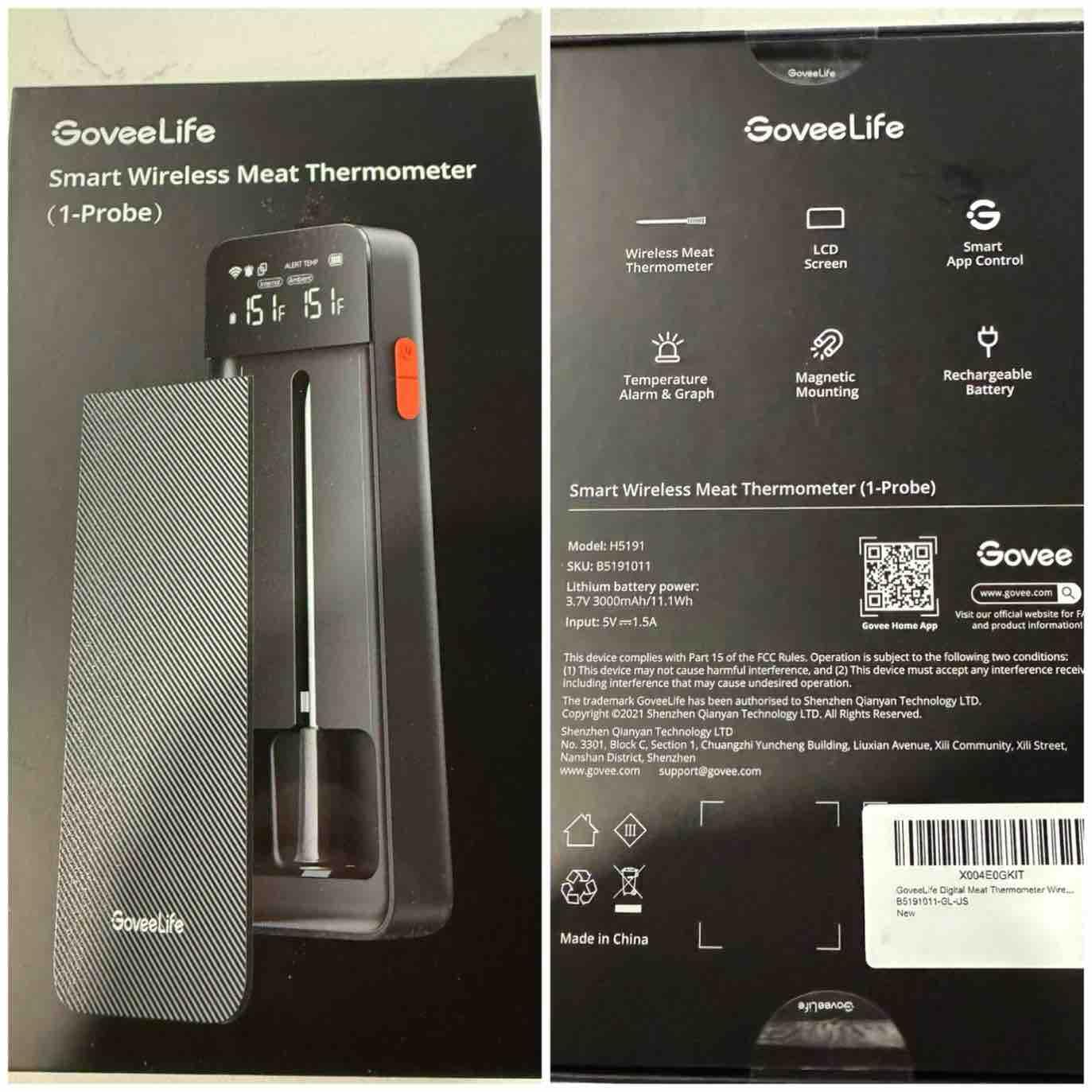 GoveeLife Smart Wireless Meat Thermometer Digital 4 Probes with App Alarm customer photo 1