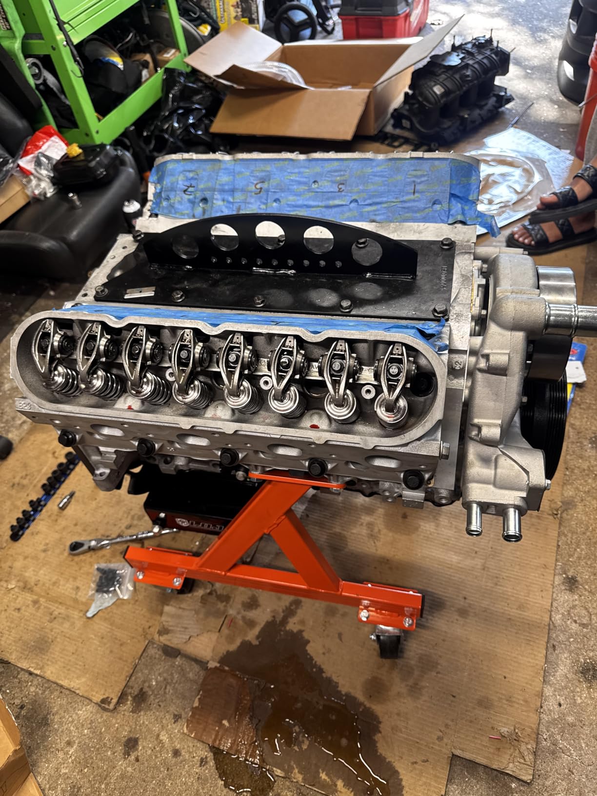 LS Engine Stand Cradle, Rolling Storage Stand for GM Chevy V8 LSx Engines customer photo 1