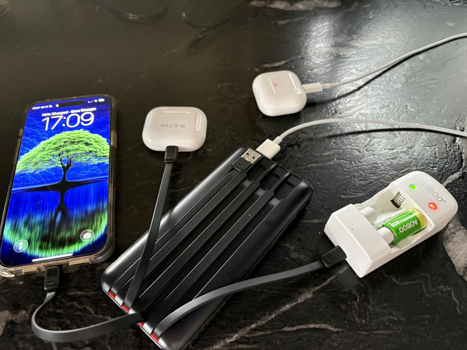 Orfeika 20000mAh Power Bank, Portable Charger with 4 Built-in Cables | 20W PD USB C Fast Charging,6 Outputs,LED Display,Flight-Safe,Travel Essentials Battery Pack for iPhone, Galaxy, iPad & More customer photo 1