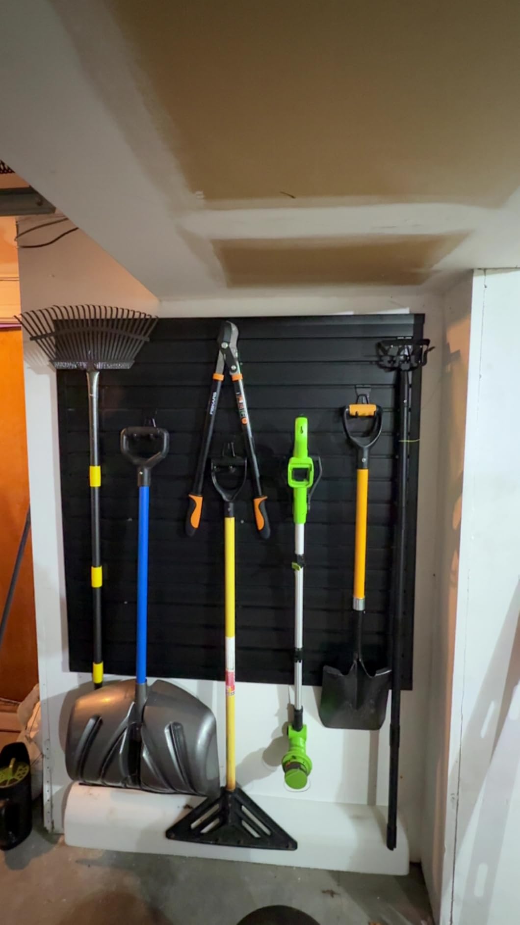 4 x 8 ft PVC Slatwall Panels for Garage Wall Organizer, Black customer photo 2