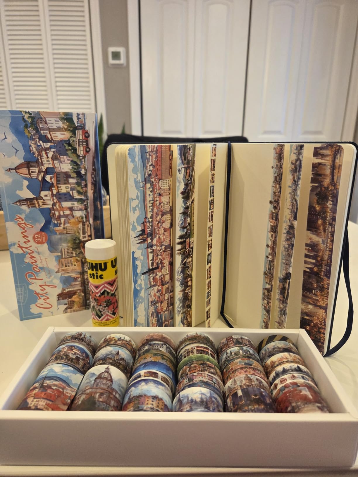 38 Rolls Vintage Washi Tape Set, Vintage Travel Stamp Map Scenery Art Letter Writable Decorative Tapes for Scrapbooking , Junk Journal Supplies, Bullet Journaling 5-25mm Wide 9.84ft long/Roll customer photo 1